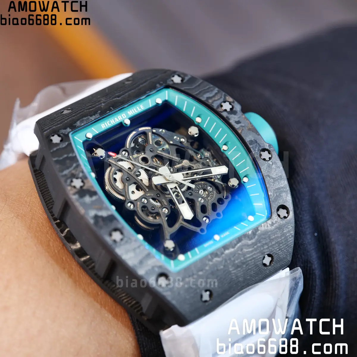 Custom Made Richard Mille RM055 NTPT 'Yas Marina Circuit' Carbon Vaucher RMUL2 Super Clone 133 4cdacfc3c9731d8 阿默表行AmoWatch