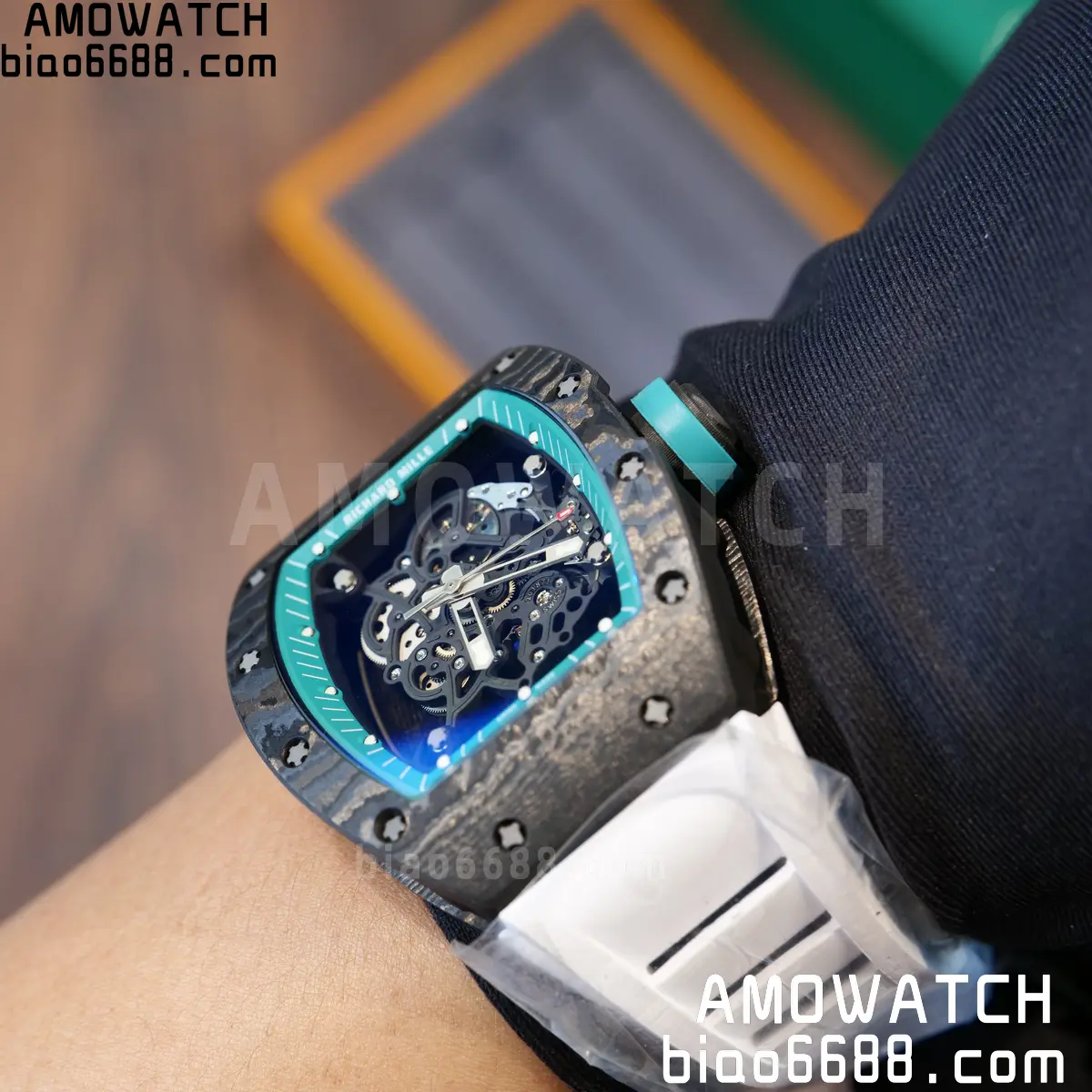 Custom Made Richard Mille RM055 NTPT 'Yas Marina Circuit' Carbon Vaucher RMUL2 Super Clone 140 5194bd1054c2c3c 阿默表行AmoWatch