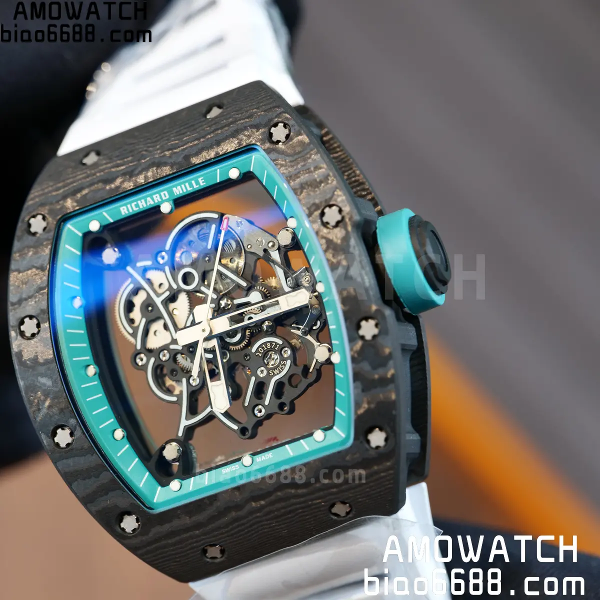 Custom Made Richard Mille RM055 NTPT 'Yas Marina Circuit' Carbon Vaucher RMUL2 Super Clone 113 5daf7531bdec747 阿默表行AmoWatch