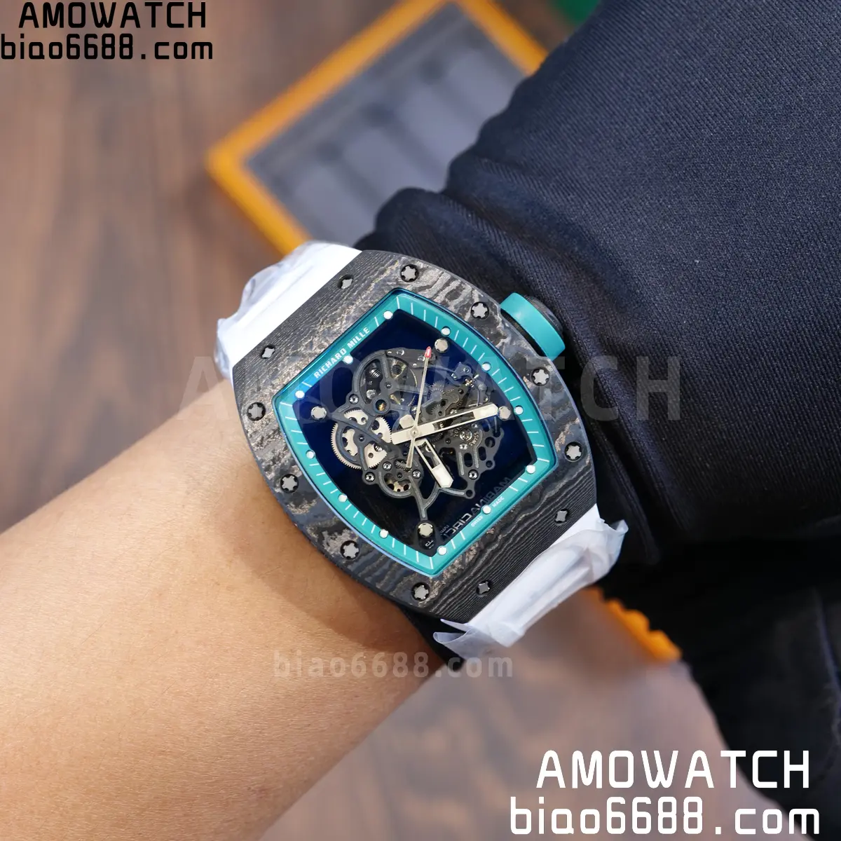Custom Made Richard Mille RM055 NTPT 'Yas Marina Circuit' Carbon Vaucher RMUL2 Super Clone 139 6d8e49994010dc8 阿默表行AmoWatch