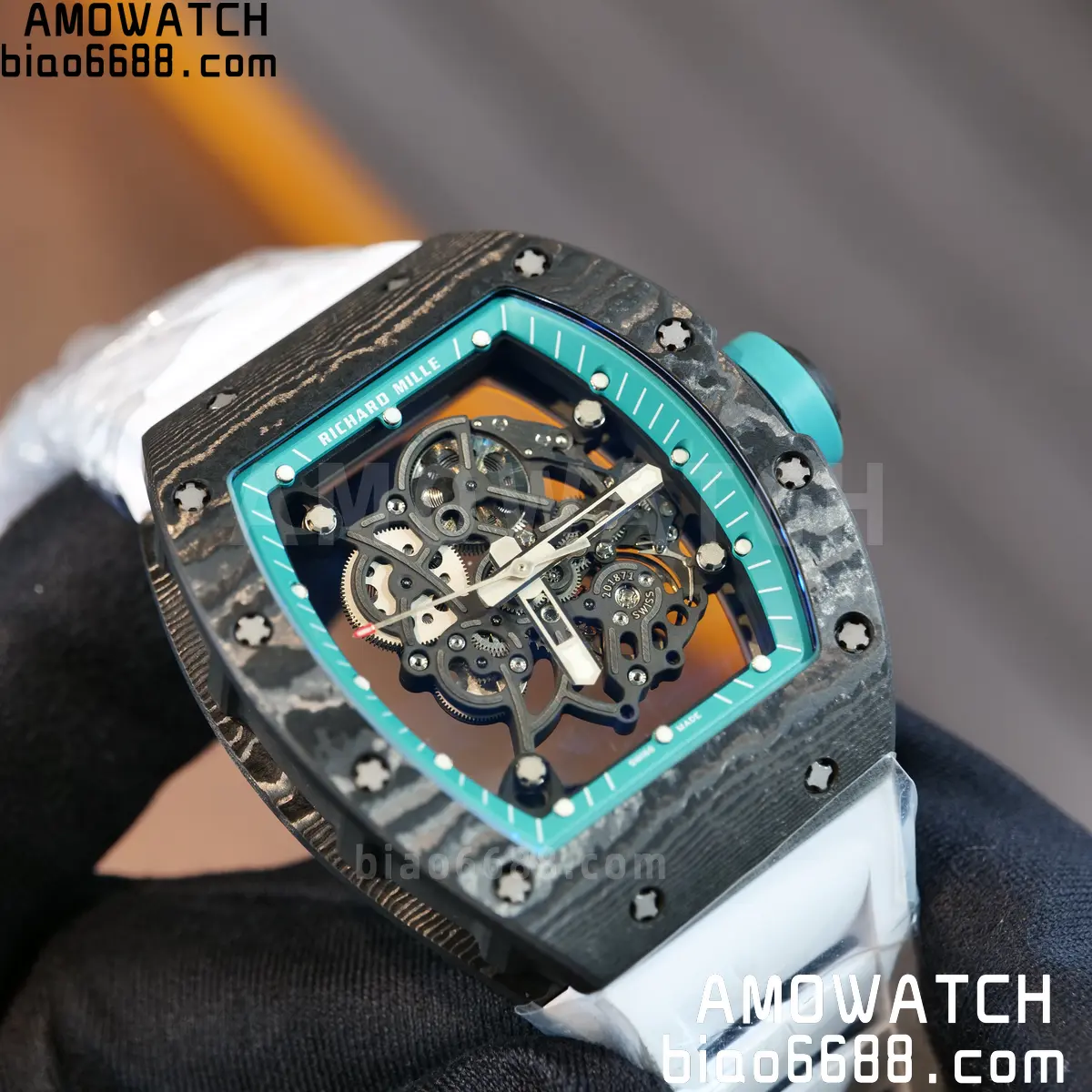 Custom Made Richard Mille RM055 NTPT 'Yas Marina Circuit' Carbon Vaucher RMUL2 Super Clone 110 70542eb73cc2299 阿默表行AmoWatch