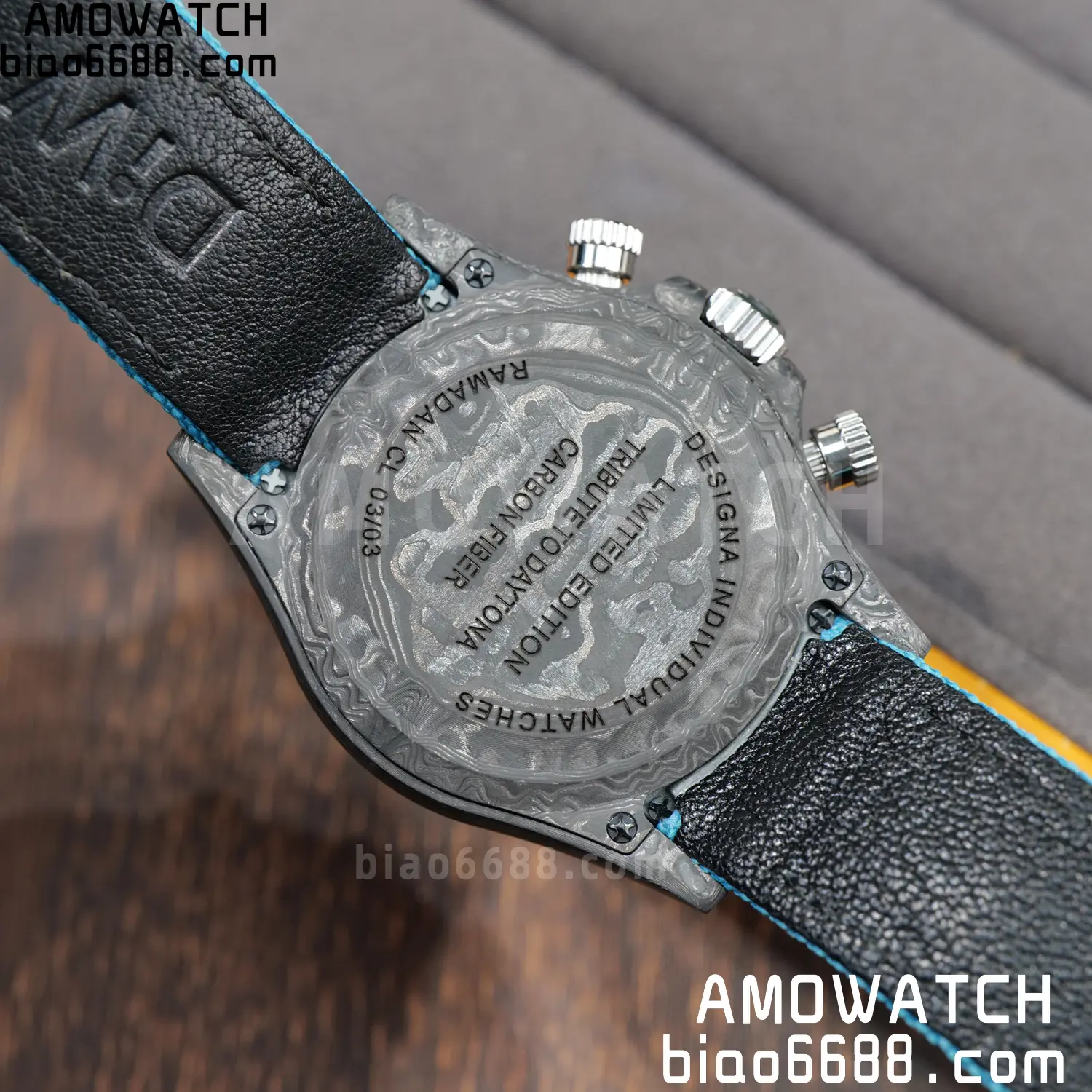 Rolex Daytona DIW Black Carbon DIWF Best Edition Blue/Silver Roman Dial on Blue Nylon Strap DD4801 92 74415c88373f066 阿默表行AmoWatch
