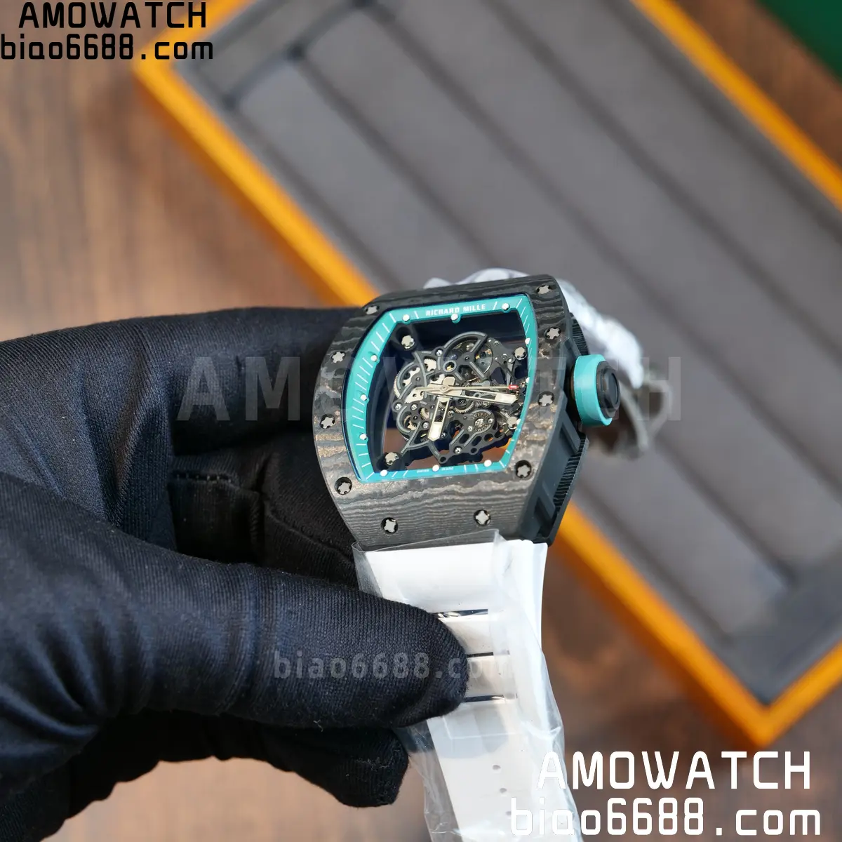 Custom Made Richard Mille RM055 NTPT 'Yas Marina Circuit' Carbon Vaucher RMUL2 Super Clone 129 7a903893ab6c4e9 阿默表行AmoWatch