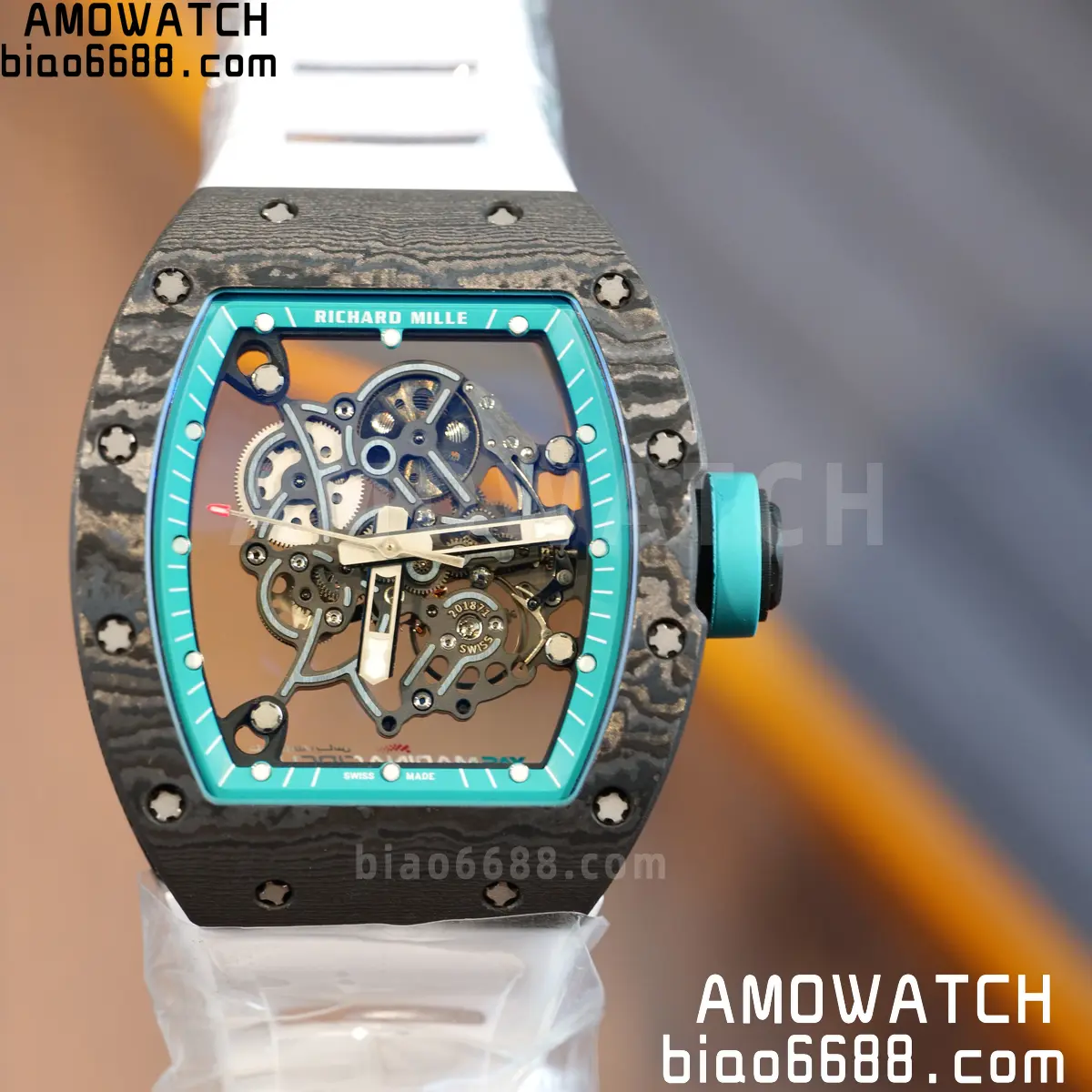 Custom Made Richard Mille RM055 NTPT 'Yas Marina Circuit' Carbon Vaucher RMUL2 Super Clone 105 9c0dd00c8810532 阿默表行AmoWatch