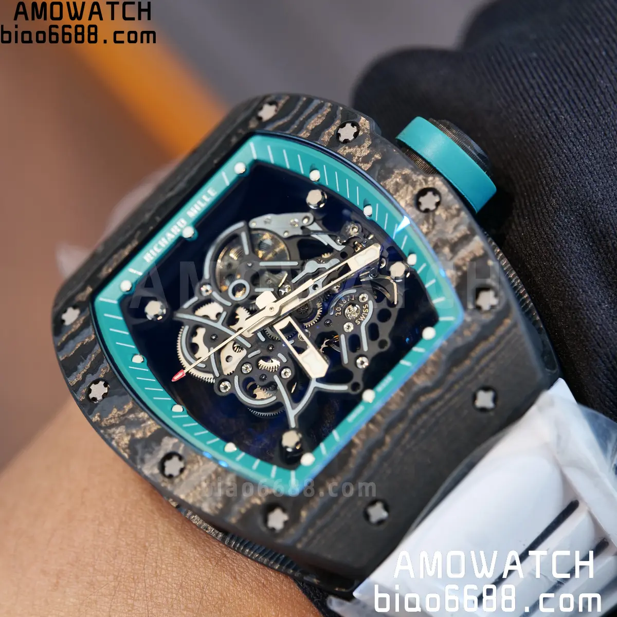Custom Made Richard Mille RM055 NTPT 'Yas Marina Circuit' Carbon Vaucher RMUL2 Super Clone 132 b67a723c65d2537 阿默表行AmoWatch