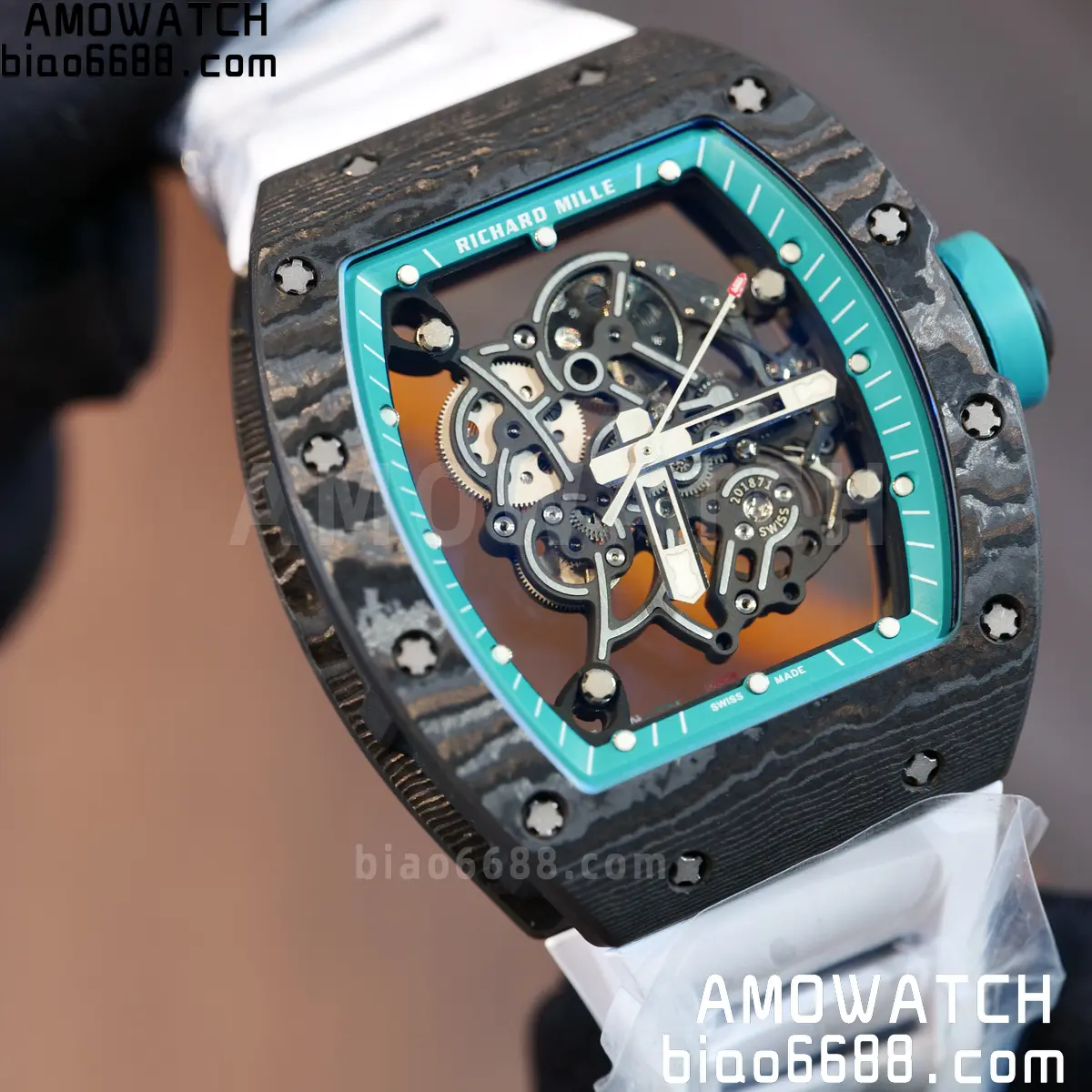 Custom Made Richard Mille RM055 NTPT 'Yas Marina Circuit' Carbon Vaucher RMUL2 Super Clone 114 d1cbd87844137b5 阿默表行AmoWatch