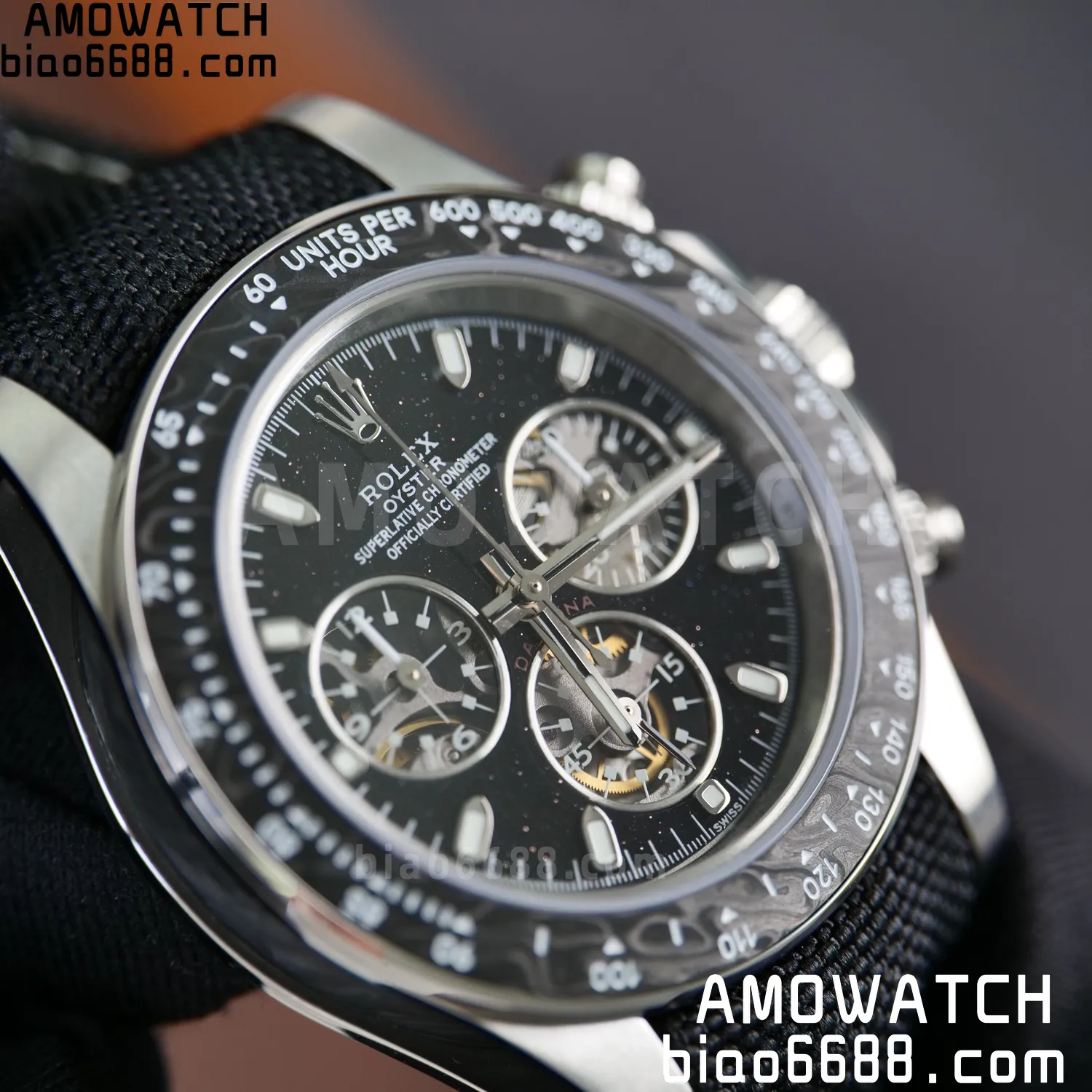 Rolex DIW Ventura Daytona ADGF Best Edition Stars Dial on Black Nylon Strap SA4130 76 e595baa7fce499c 阿默表行AmoWatch