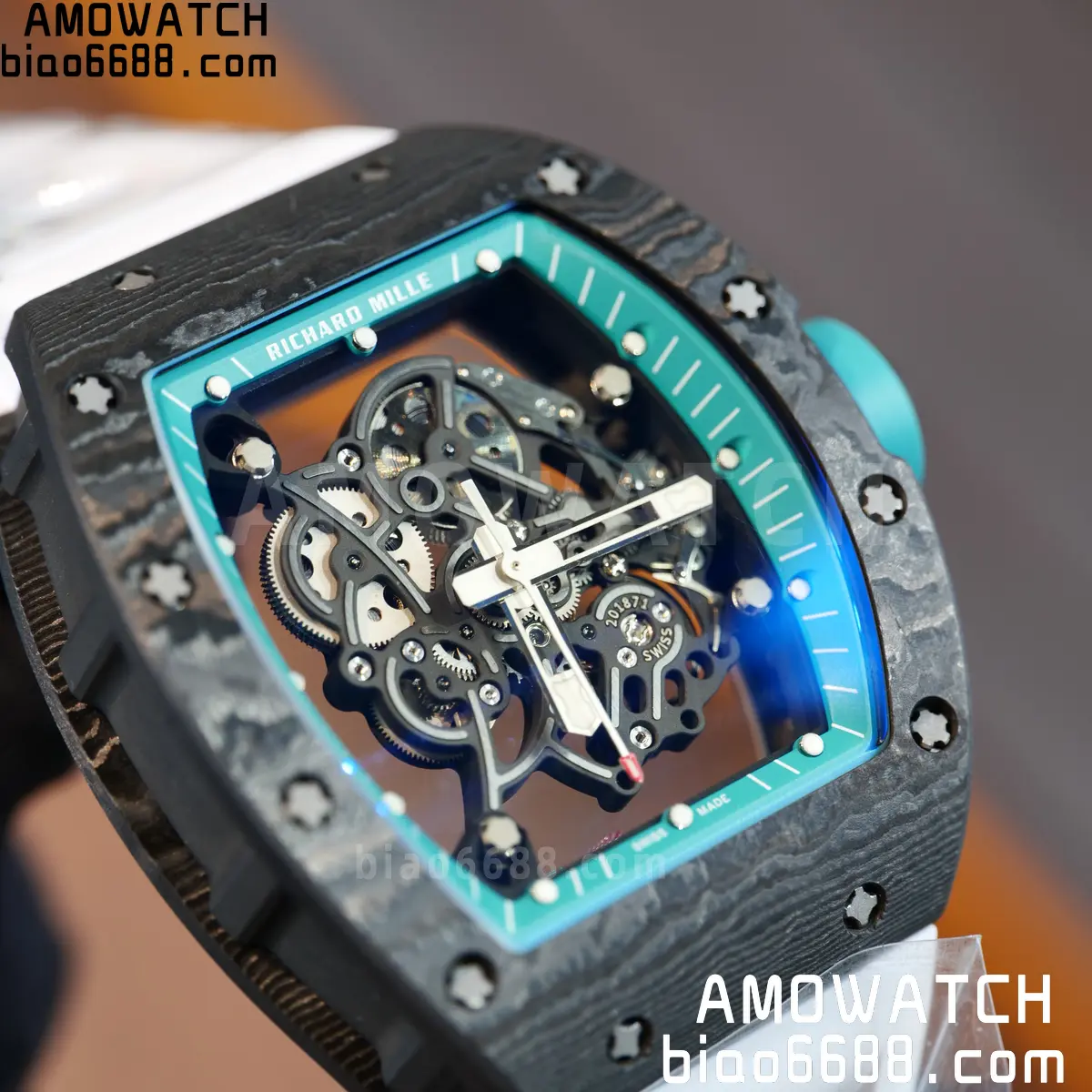 Custom Made Richard Mille RM055 NTPT 'Yas Marina Circuit' Carbon Vaucher RMUL2 Super Clone 117 ebe52f99abbc31a 阿默表行AmoWatch