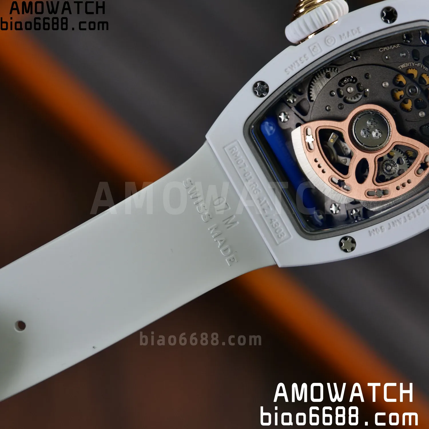 RM07 Ladies White Ceramic ZF 1:1 Best Edition Red Dial on White Rubber Strap CRMA2 Clone 84 b8c6c5fe3659b41 阿默表行AmoWatch