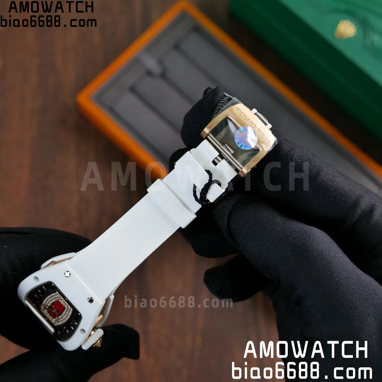 RM07 Ladies White Ceramic ZF 1:1 Best Edition Red Dial on White Rubber Strap CRMA2 Clone 66 d96ddf6c89d14df 阿默表行AmoWatch