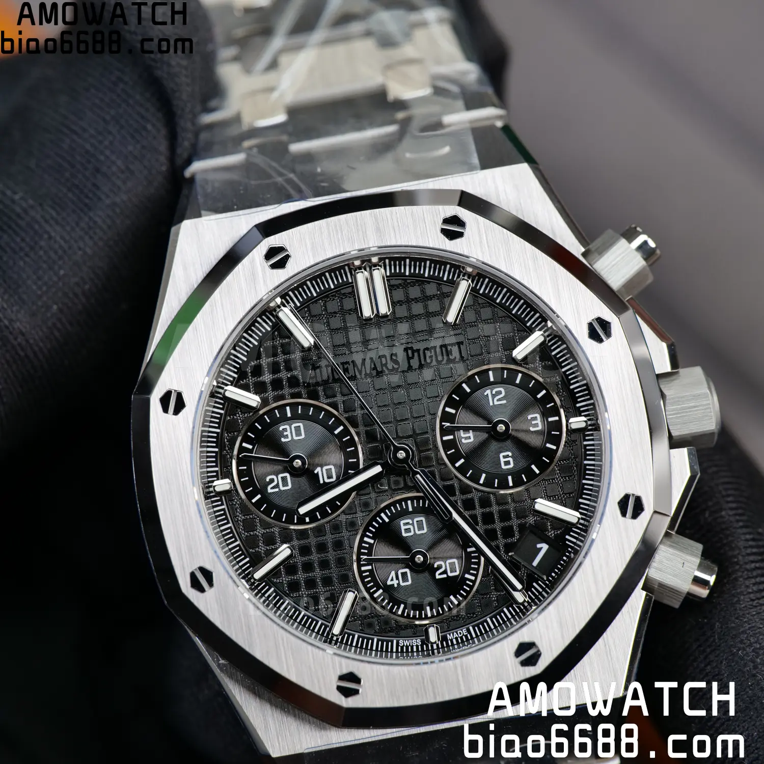 AP Royal Oak Chrono 26240 SS DDF 1:1 Best Edition Black Dial on SS Bracelet DD4401 Super Clone 90 2db6442b26ad652 AMO Watch