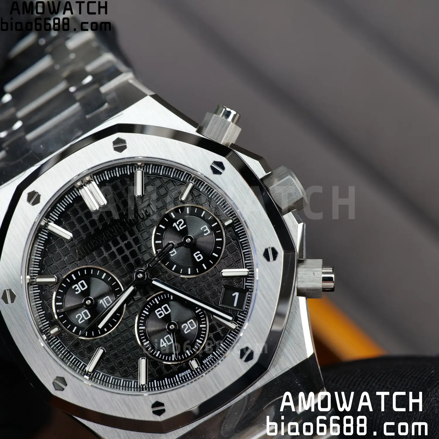 AP Royal Oak Chrono 26240 SS DDF 1:1 Best Edition Black Dial on SS Bracelet DD4401 Super Clone 87 5dfc17d3b79b08c AMO Watch