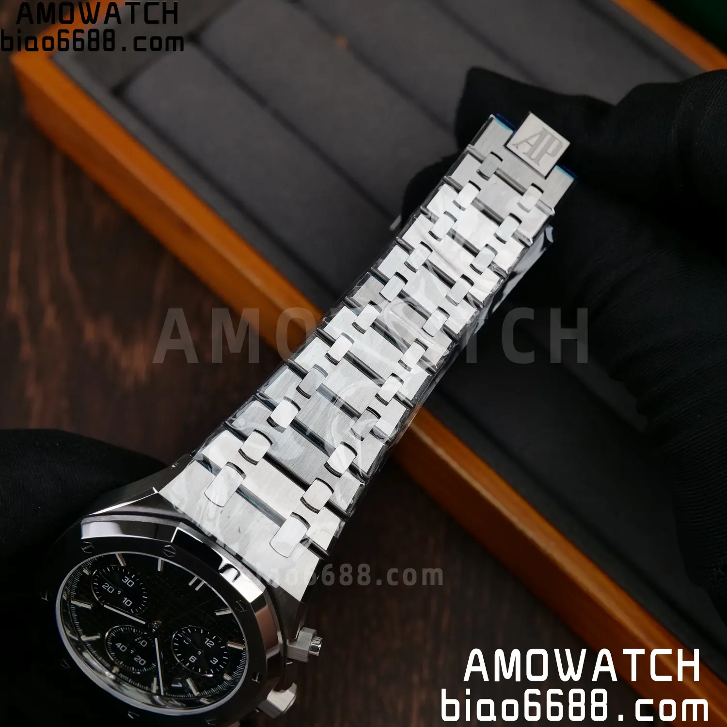 AP Royal Oak Chrono 26240 SS DDF 1:1 Best Edition Black Dial on SS Bracelet DD4401 Super Clone 77 e85e03a6a7c7247 AMO Watch