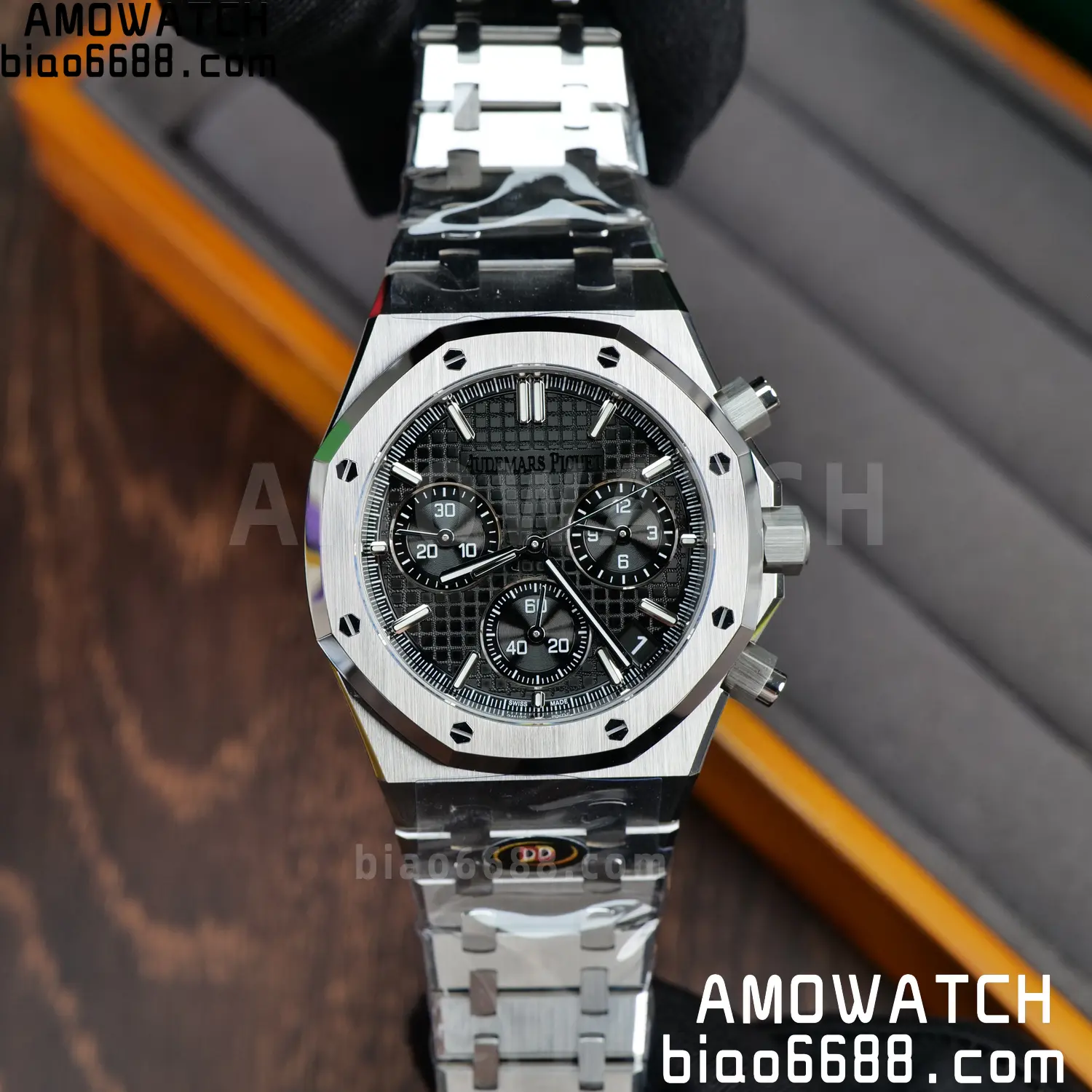 AP Royal Oak Chrono 26240 SS DDF 1:1 Best Edition Black Dial on SS Bracelet DD4401 Super Clone 79 f8adf374fa8adac AMO Watch
