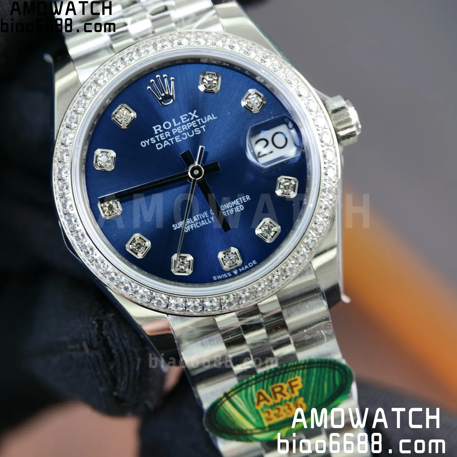 Rolex DateJust 31 278384 ARF 1:1 Best Edition 904L Steel Blue Diamond Dial Diamond bezel on SS Jubilee Bracelet 67 04f1227dbfece0b 阿默表行AmoWatch