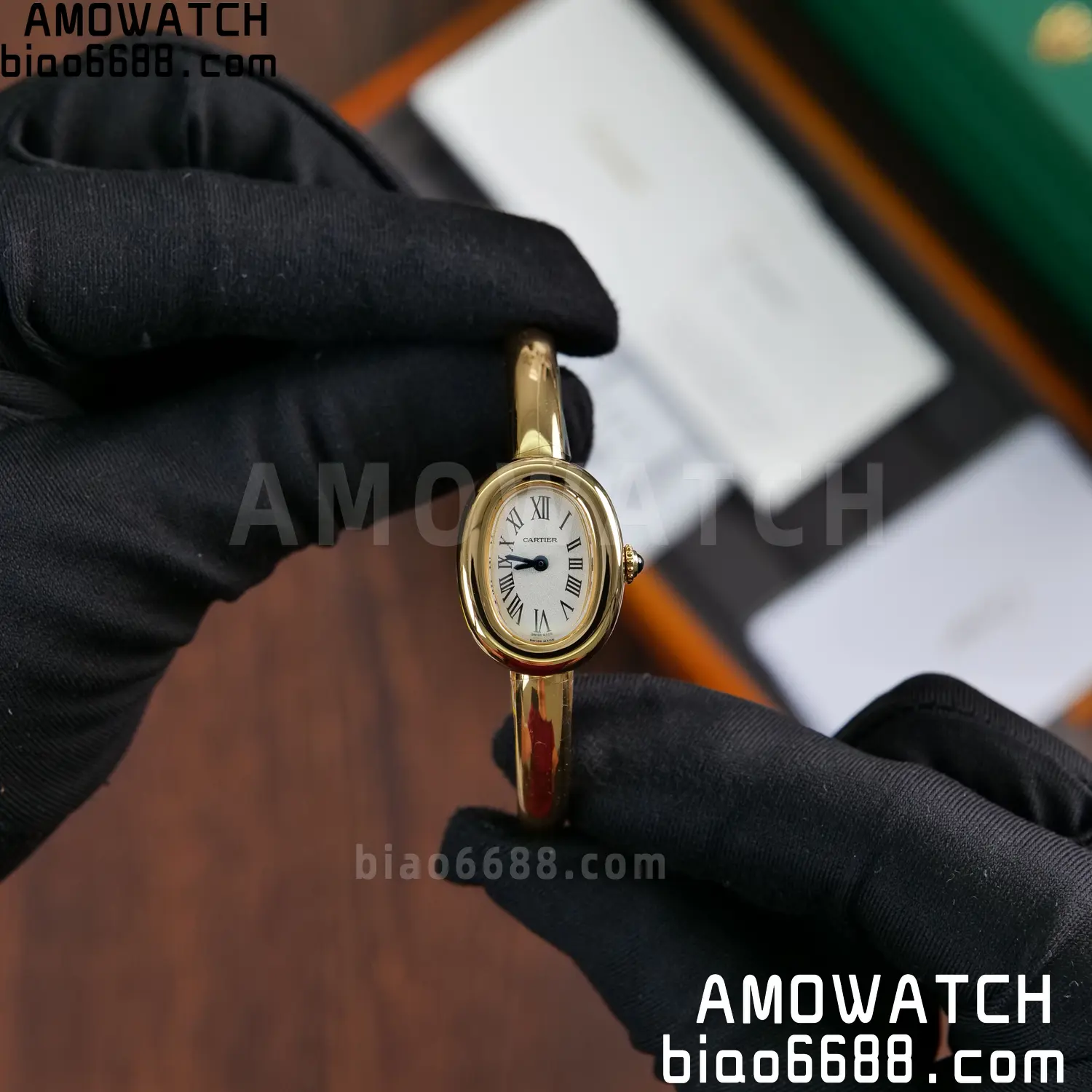 Cartier Baignoire 18.7mm YG WGBA0035 BBAF 1:1 Best Edition White Dial on YG Bracelet Ronda Quartz 66 1d7f291e23f19d1 AMO Watch