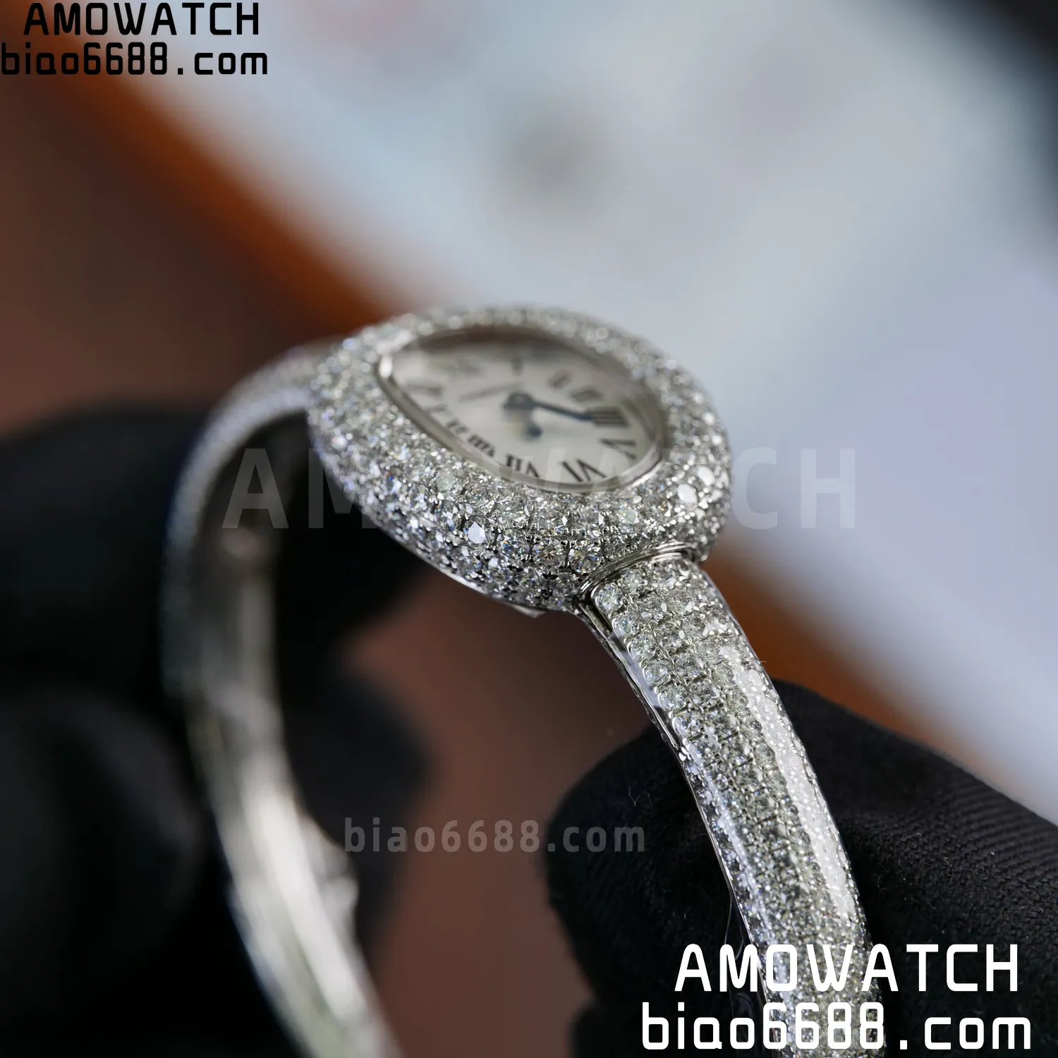 Cartier Baignoire 18.7mm HPI01773 BBAF 1:1 Best Edition White Dial on Moissanite bracelet Bracelet Ronda Quartz 68 1f313359e7296a9 AMO Watch