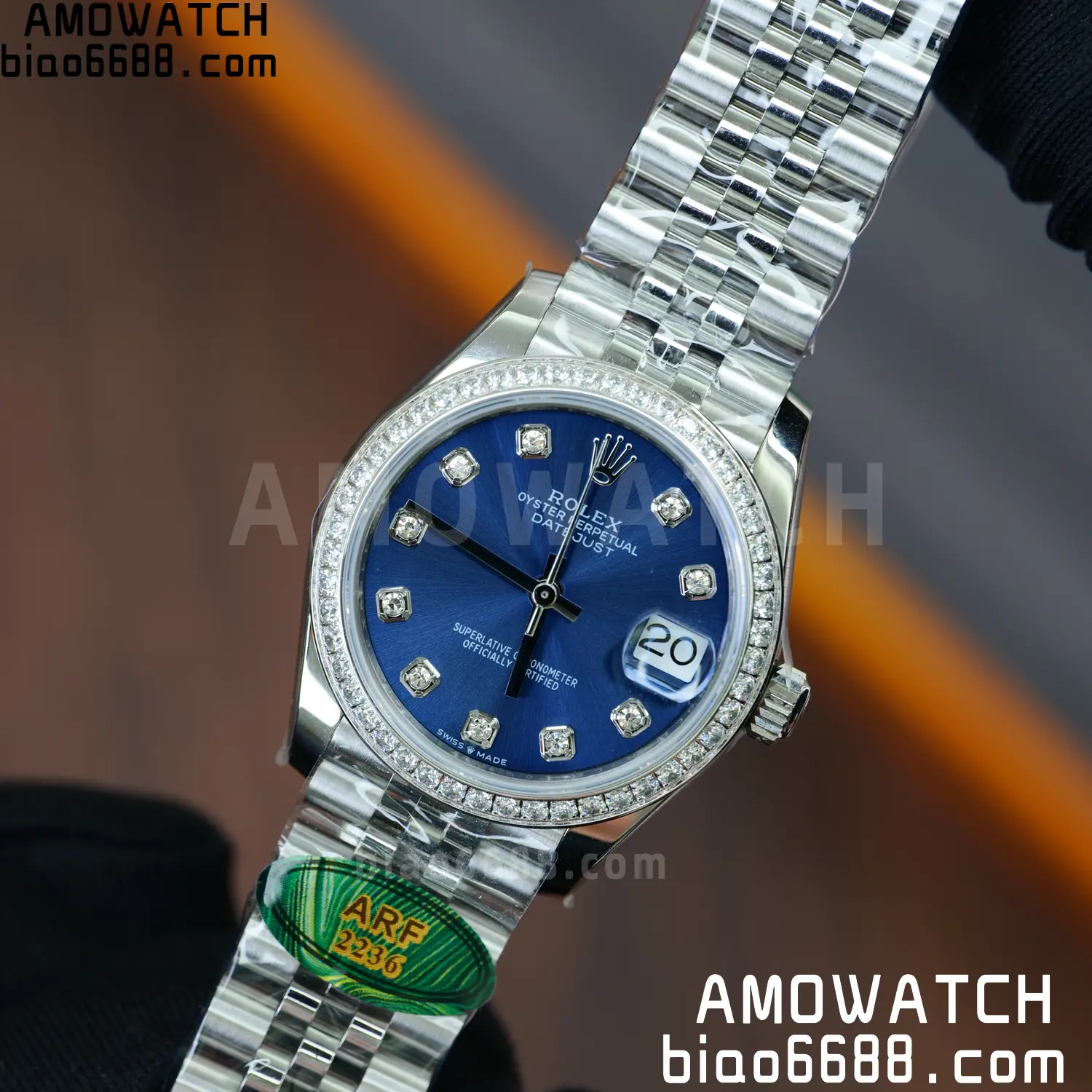 Rolex DateJust 31 278384 ARF 1:1 Best Edition 904L Steel Blue Diamond Dial Diamond bezel on SS Jubilee Bracelet 70 3343a6879e0fa69 阿默表行AmoWatch