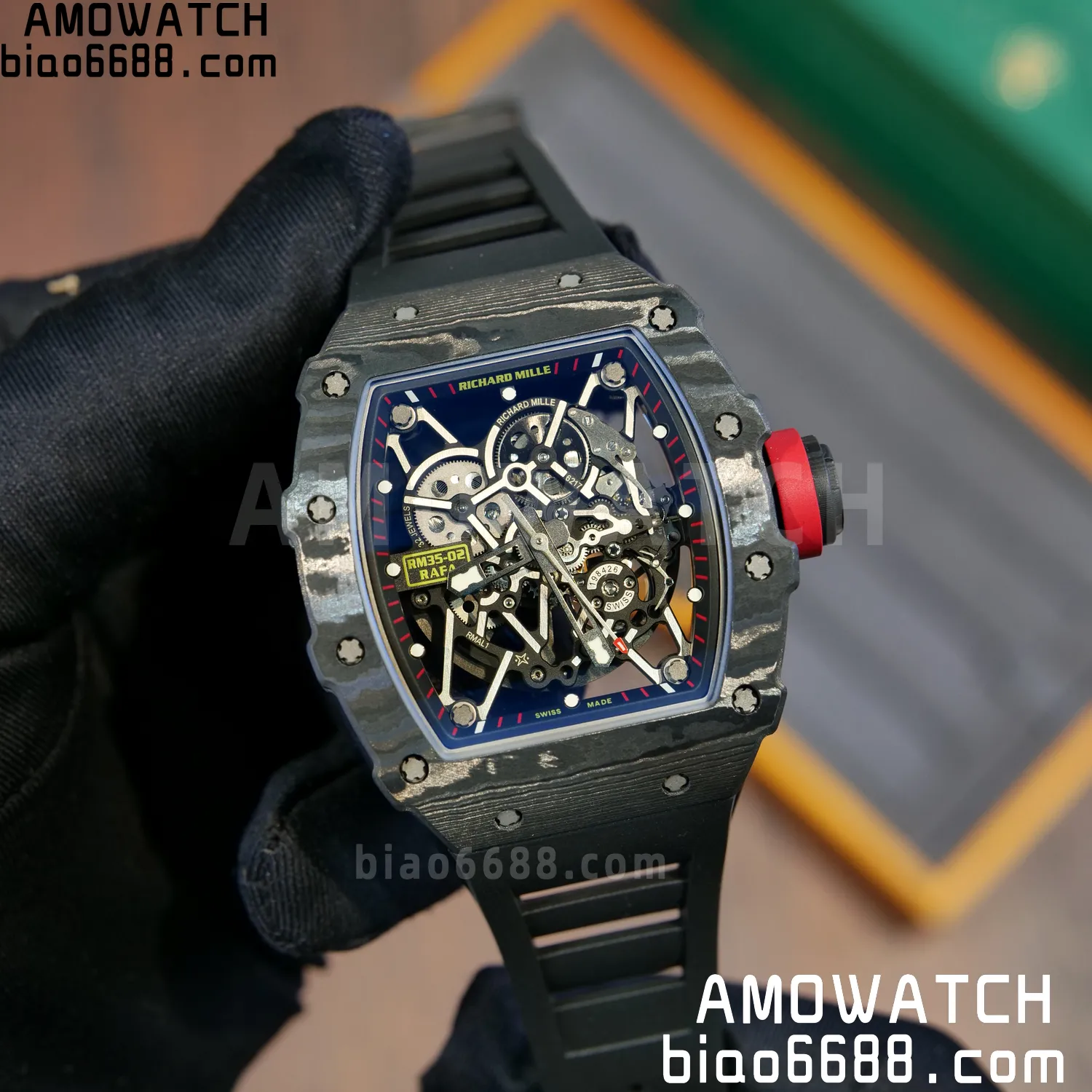 RICHARD MILLE RM35-02 RM3502 NTPT APSF 1:1 Best Edition Black Rubber Strap RMAL1 Super Clone (Free Sprung) V2 77 3c7befcbe85e94d 阿默表行AmoWatch