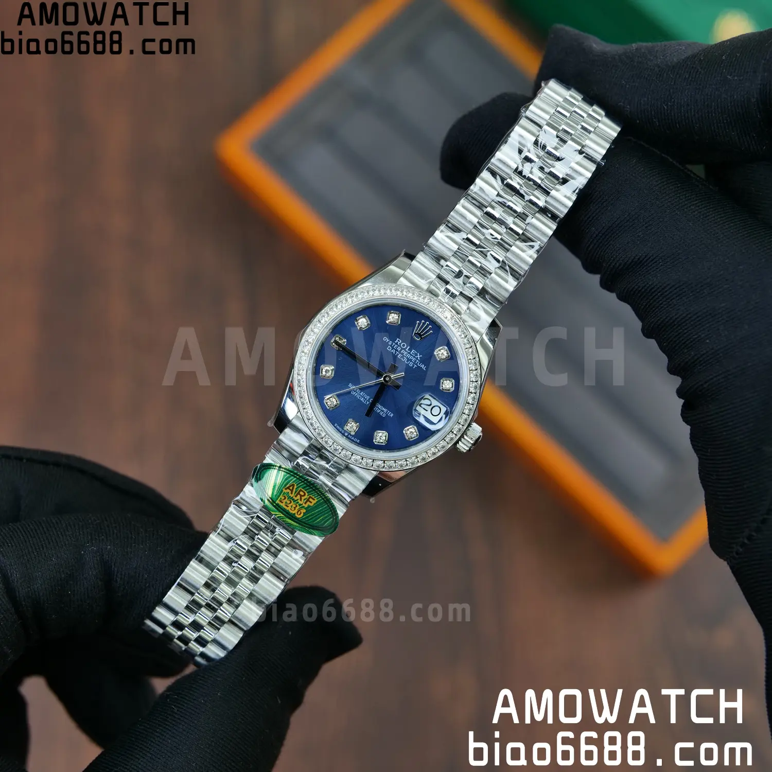 Rolex DateJust 31 278384 ARF 1:1 Best Edition 904L Steel Blue Diamond Dial Diamond bezel on SS Jubilee Bracelet 57 3f84e9a3fd1cbbf 阿默表行AmoWatch