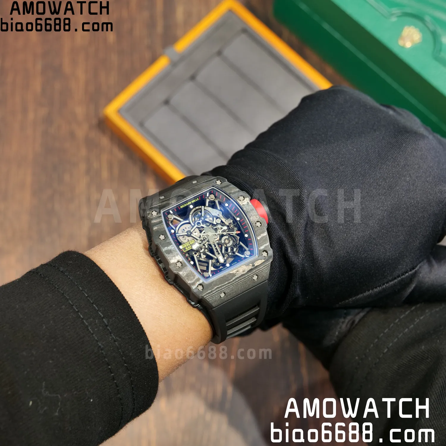 RICHARD MILLE RM35-02 RM3502 NTPT APSF 1:1 Best Edition Black Rubber Strap RMAL1 Super Clone (Free Sprung) V2 106 461df9492830cdf 阿默表行AmoWatch
