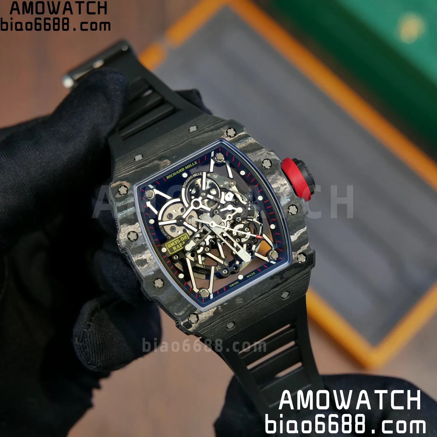 RICHARD MILLE RM35-02 RM3502 NTPT APSF 1:1 Best Edition Black Rubber Strap RMAL1 Super Clone (Free Sprung) V2 76 4e224412d24e7e2 阿默表行AmoWatch