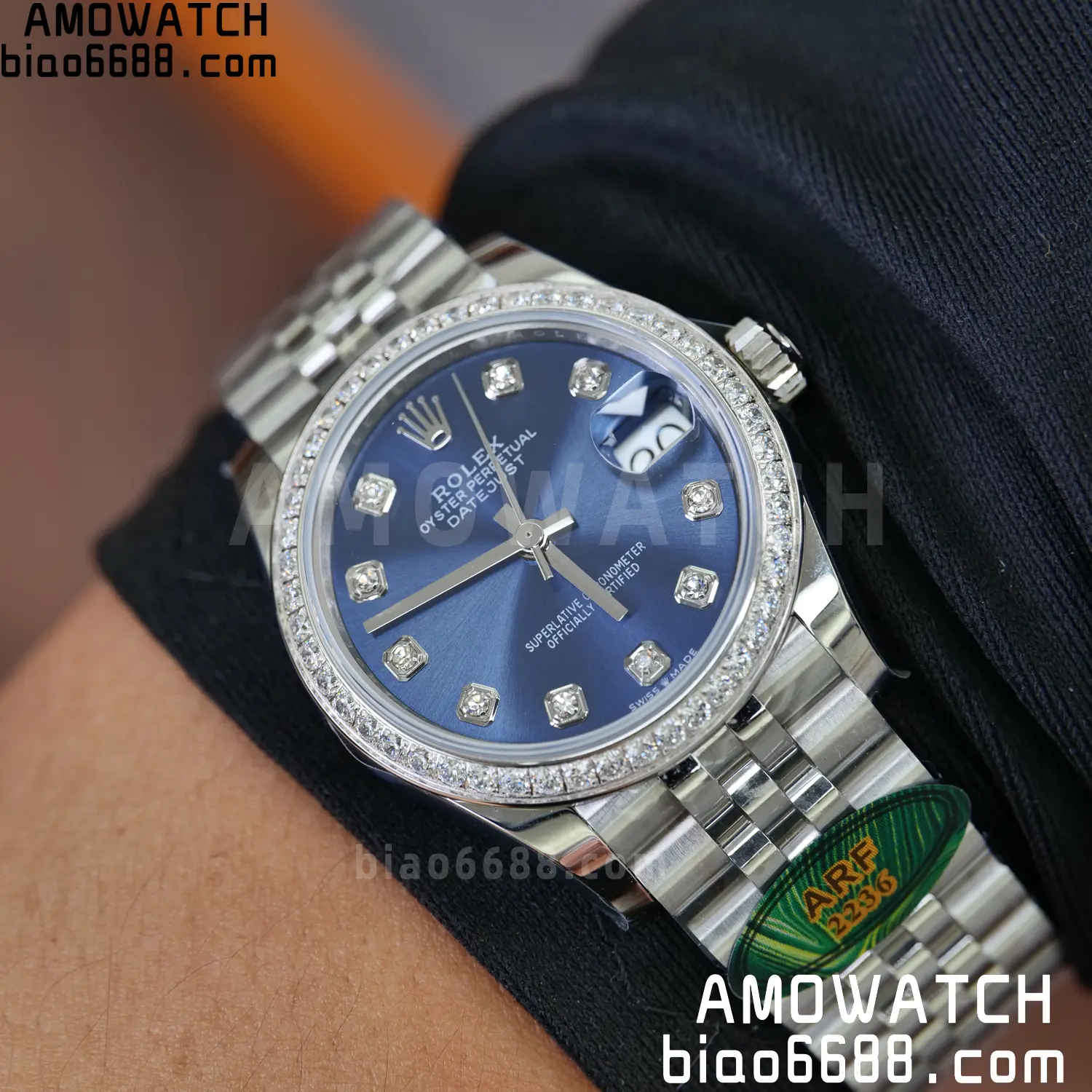 Rolex DateJust 31 278384 ARF 1:1 Best Edition 904L Steel Blue Diamond Dial Diamond bezel on SS Jubilee Bracelet 78 6138af2820f7587 阿默表行AmoWatch