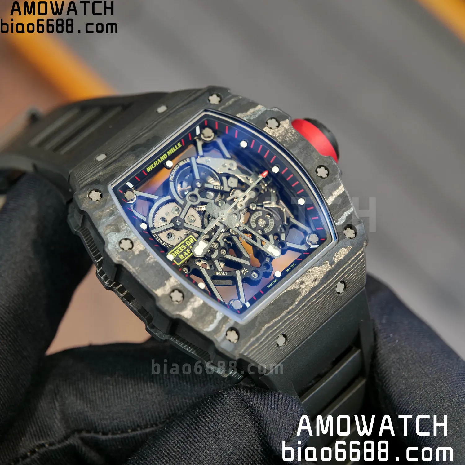 RICHARD MILLE RM35-02 RM3502 NTPT APSF 1:1 Best Edition Black Rubber Strap RMAL1 Super Clone (Free Sprung) V2 87 62a99e426215474 阿默表行AmoWatch