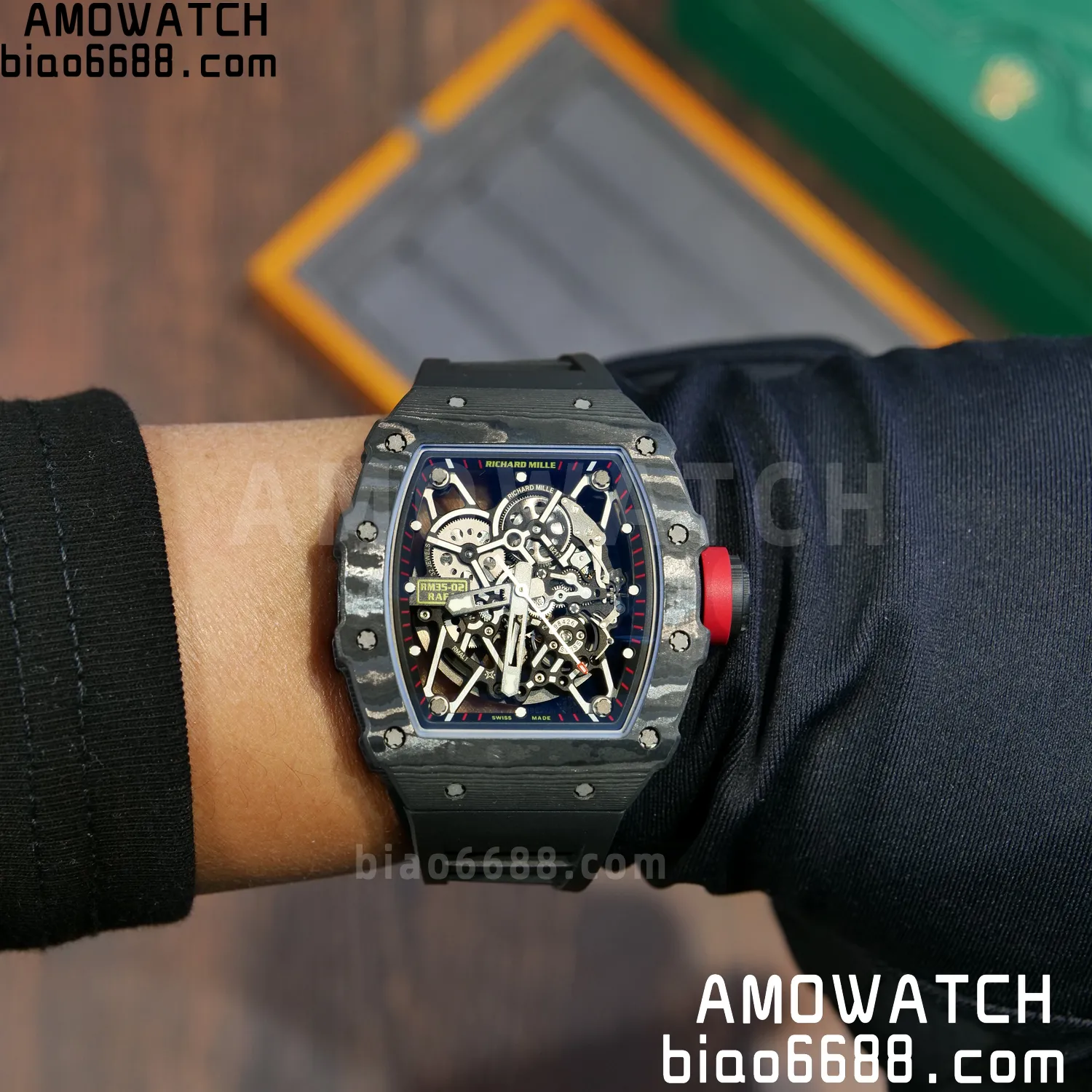 RICHARD MILLE RM35-02 RM3502 NTPT APSF 1:1 Best Edition Black Rubber Strap RMAL1 Super Clone (Free Sprung) V2 107 67e24706c2cd88e 阿默表行AmoWatch