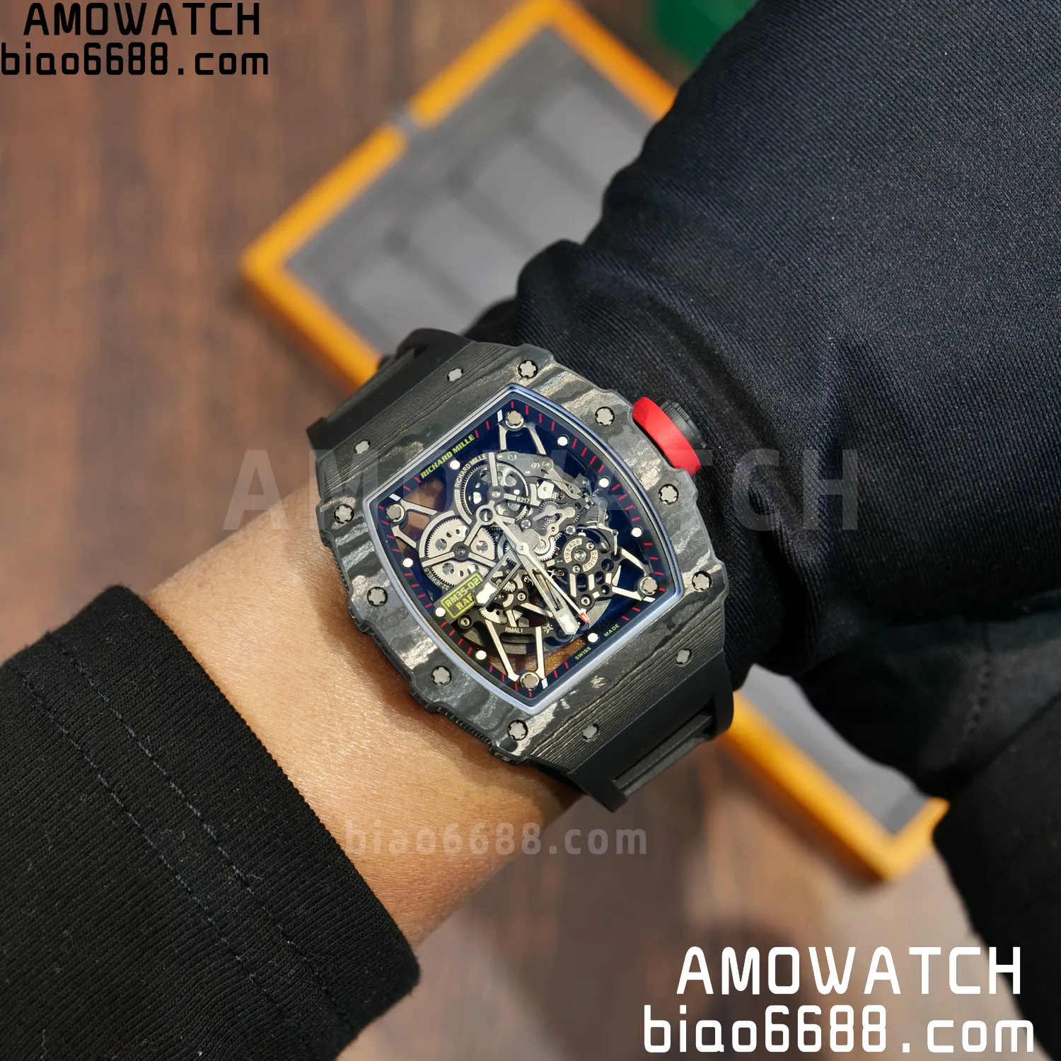 RICHARD MILLE RM35-02 RM3502 NTPT APSF 1:1 Best Edition Black Rubber Strap RMAL1 Super Clone (Free Sprung) V2 108 a96f2645076afa5 阿默表行AmoWatch