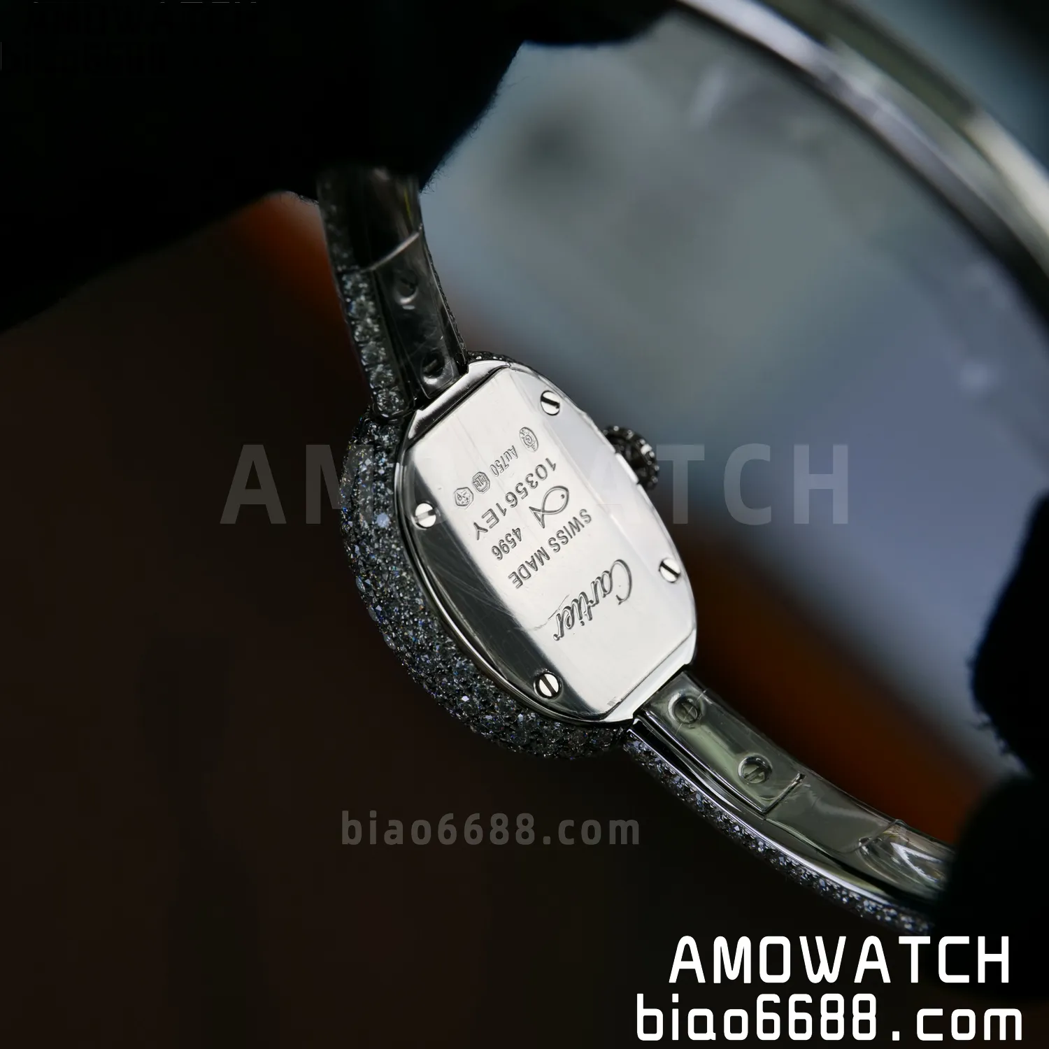 Cartier Baignoire 18.7mm HPI01773 BBAF 1:1 Best Edition White Dial on Moissanite bracelet Bracelet Ronda Quartz 80 a97a83fe21b6b91 AMO Watch