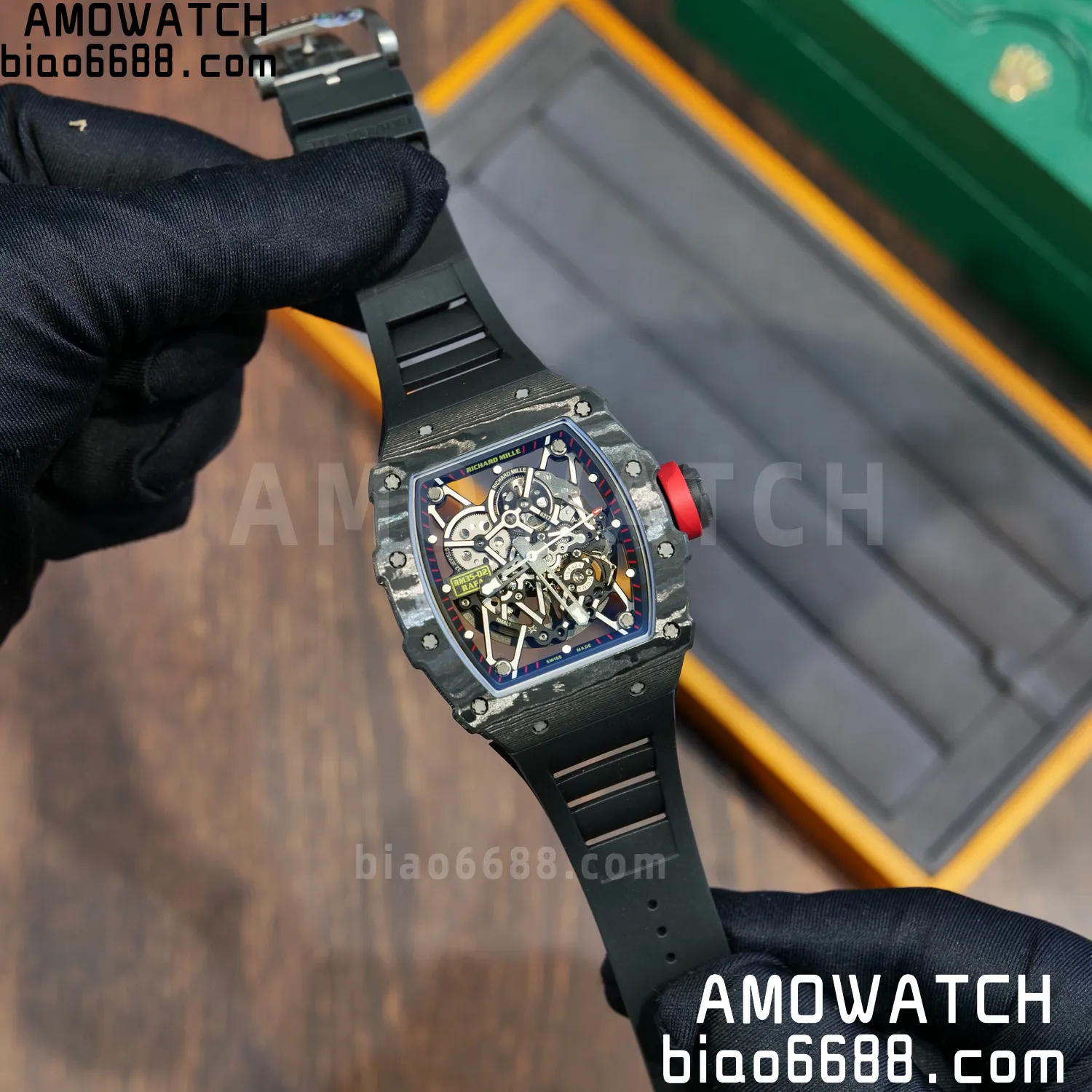 RICHARD MILLE RM35-02 RM3502 NTPT APSF 1:1 Best Edition Black Rubber Strap RMAL1 Super Clone (Free Sprung) V2 75 b419f2cfb0bd2ce 阿默表行AmoWatch