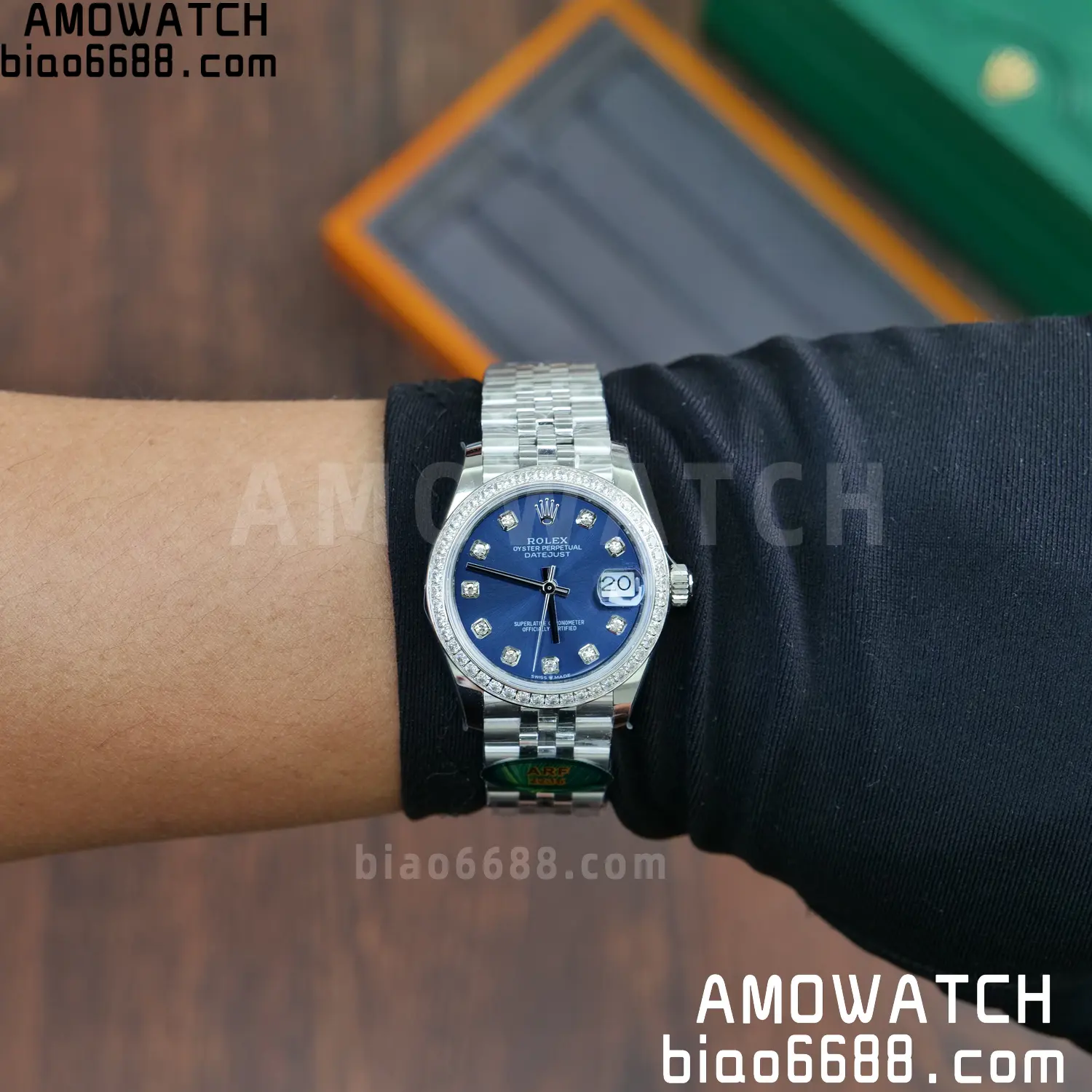 Rolex DateJust 31 278384 ARF 1:1 Best Edition 904L Steel Blue Diamond Dial Diamond bezel on SS Jubilee Bracelet 75 bb7a40d9b14263a 阿默表行AmoWatch