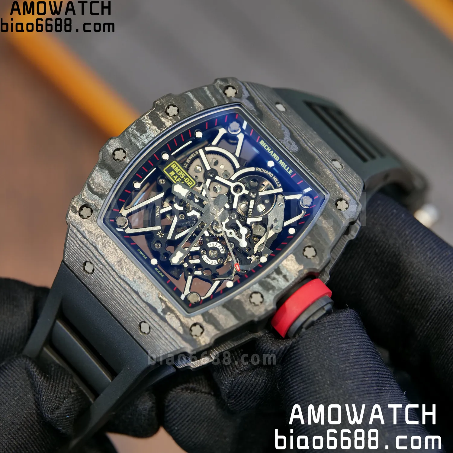 RICHARD MILLE RM35-02 RM3502 NTPT APSF 1:1 Best Edition Black Rubber Strap RMAL1 Super Clone (Free Sprung) V2 88 c8e16b46118ef85 阿默表行AmoWatch