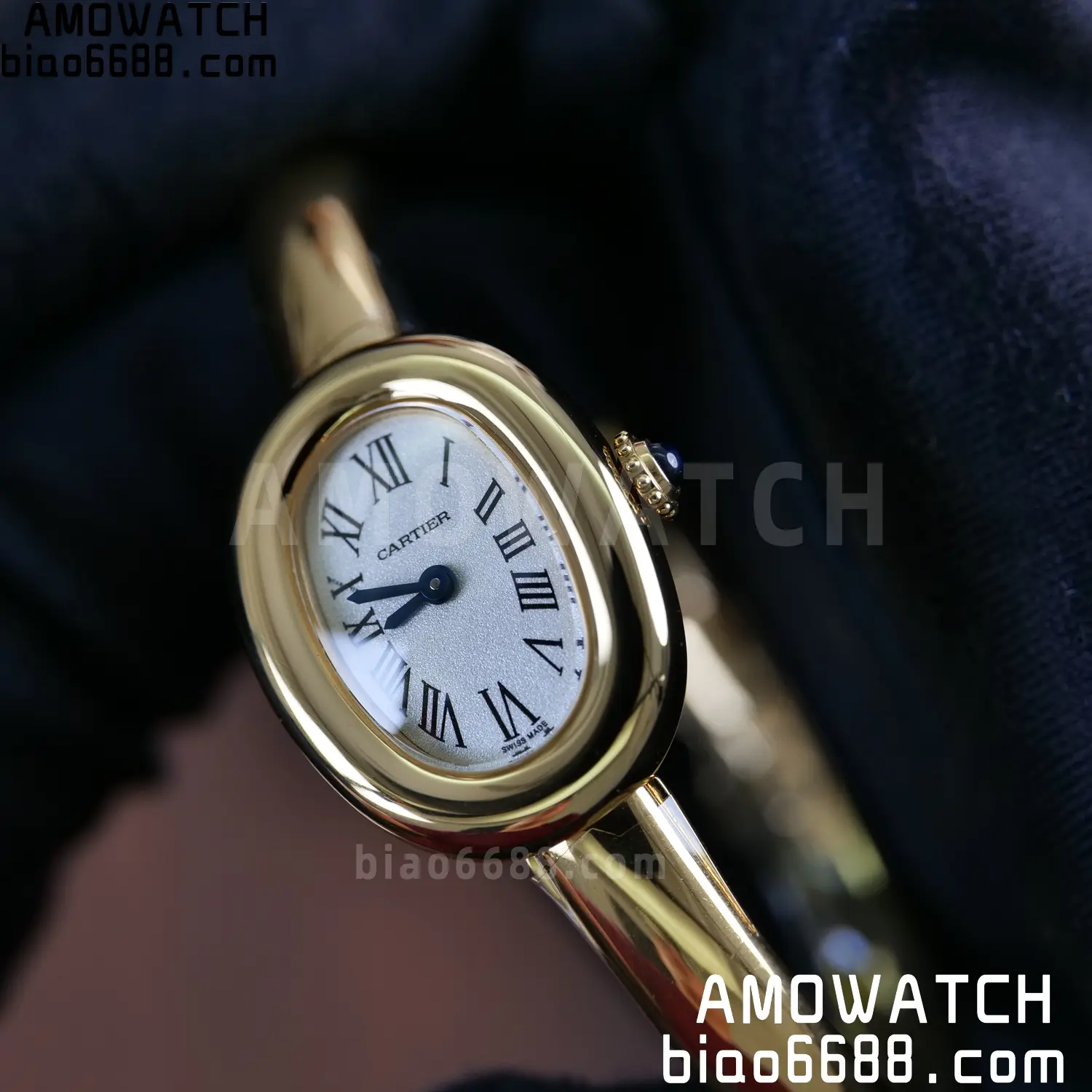Cartier Baignoire 18.7mm YG WGBA0035 BBAF 1:1 Best Edition White Dial on YG Bracelet Ronda Quartz 81 ca80eaec2fc480f AMO Watch