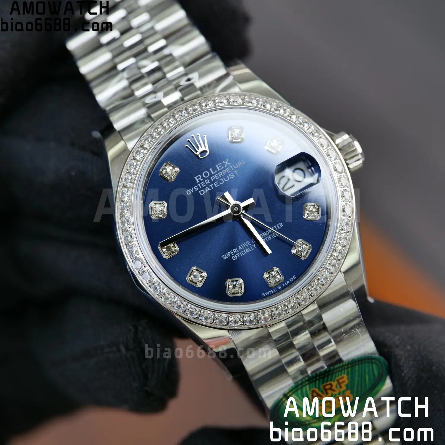 Rolex DateJust 31 278384 ARF 1:1 Best Edition 904L Steel Blue Diamond Dial Diamond bezel on SS Jubilee Bracelet 66 dcae7510393cc2d 阿默表行AmoWatch