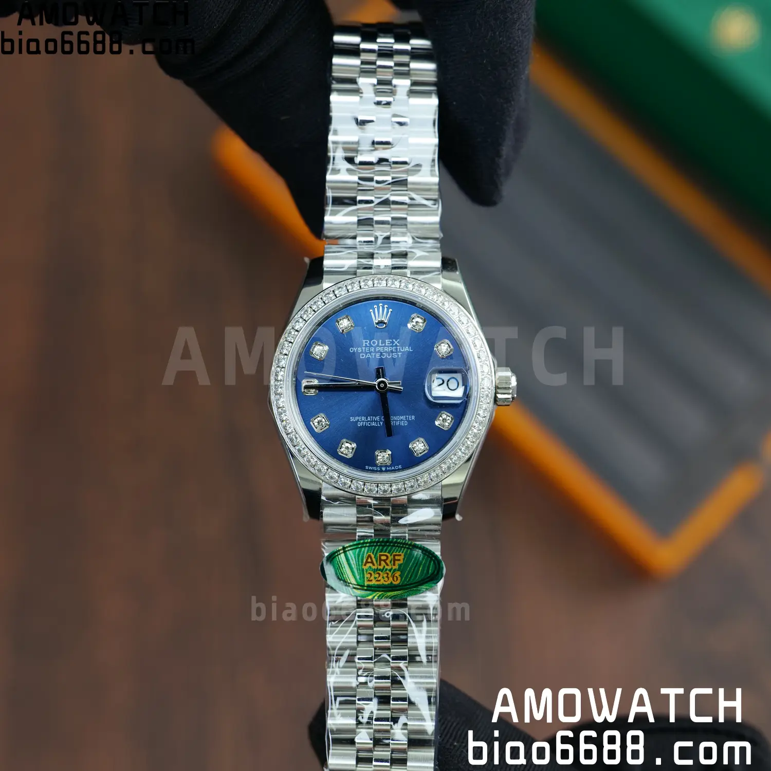 Rolex DateJust 31 278384 ARF 1:1 Best Edition 904L Steel Blue Diamond Dial Diamond bezel on SS Jubilee Bracelet 60 f3643fe4015d30e 阿默表行AmoWatch