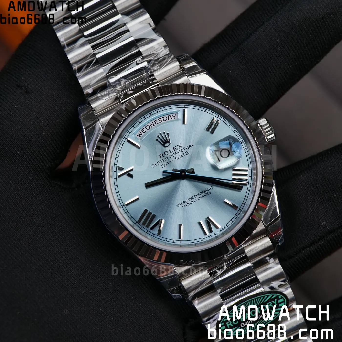 Rolex Day Date 40 SS 228236 RCF 1:1 Best Edition Ice Blue Roman Dial on President Bracelet VR3255 (211g) 66 082b1d78dc72098 AMO Watch