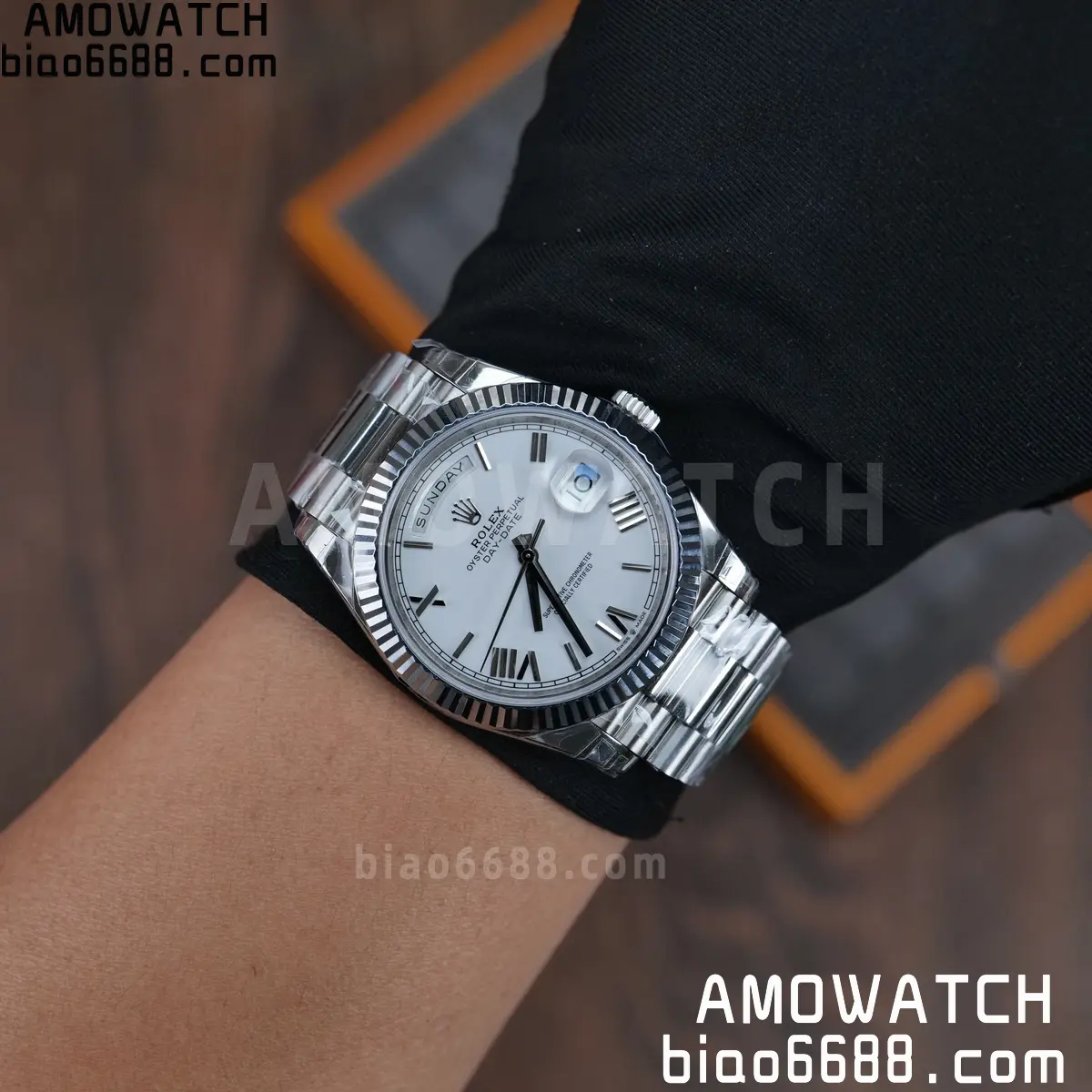 Rolex Day Date 40 SS 228236 RCF 1:1 Best Edition White Roman Dial on President Bracelet VR3255 (211g) 93 21aafb42f7ade2f AMO Watch