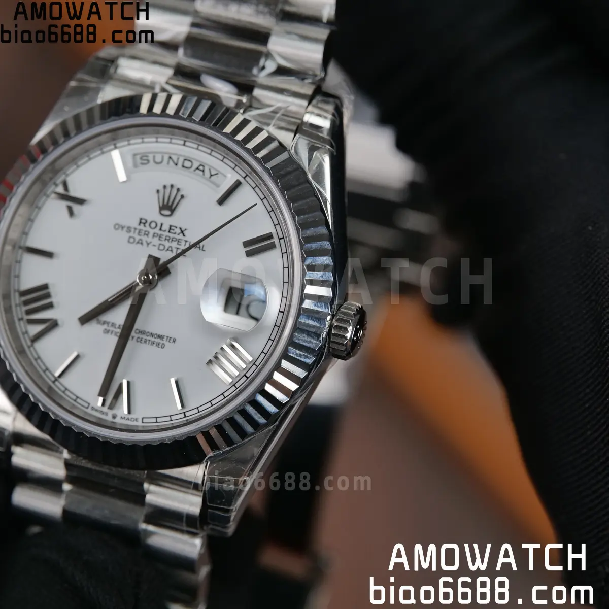 Rolex Day Date 40 SS 228236 RCF 1:1 Best Edition White Roman Dial on President Bracelet VR3255 (211g) 74 2450f7db7aef02d AMO Watch