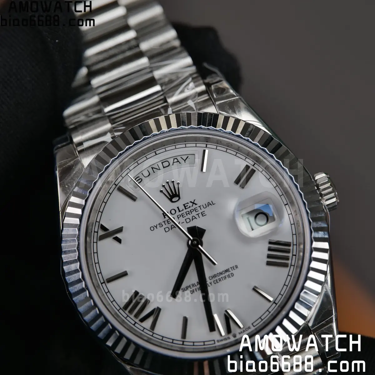 Rolex Day Date 40 SS 228236 RCF 1:1 Best Edition White Roman Dial on President Bracelet VR3255 (211g) 80 338aa6911d6001f AMO Watch