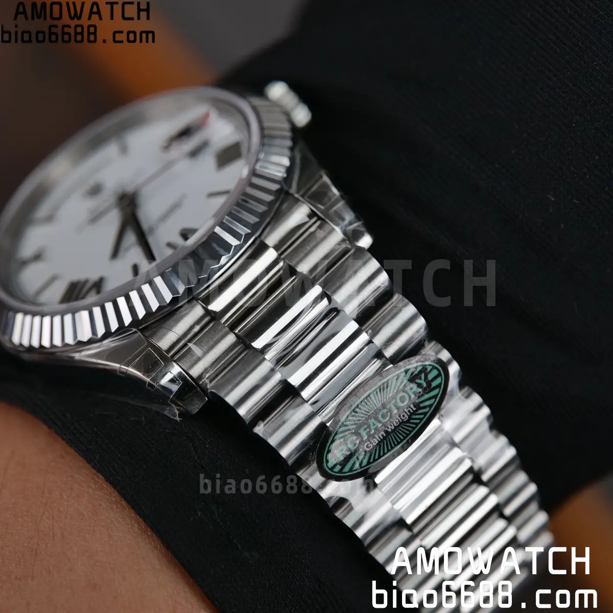 Rolex Day Date 40 SS 228236 RCF 1:1 Best Edition White Roman Dial on President Bracelet VR3255 (211g) 89 38bacd14487593d AMO Watch