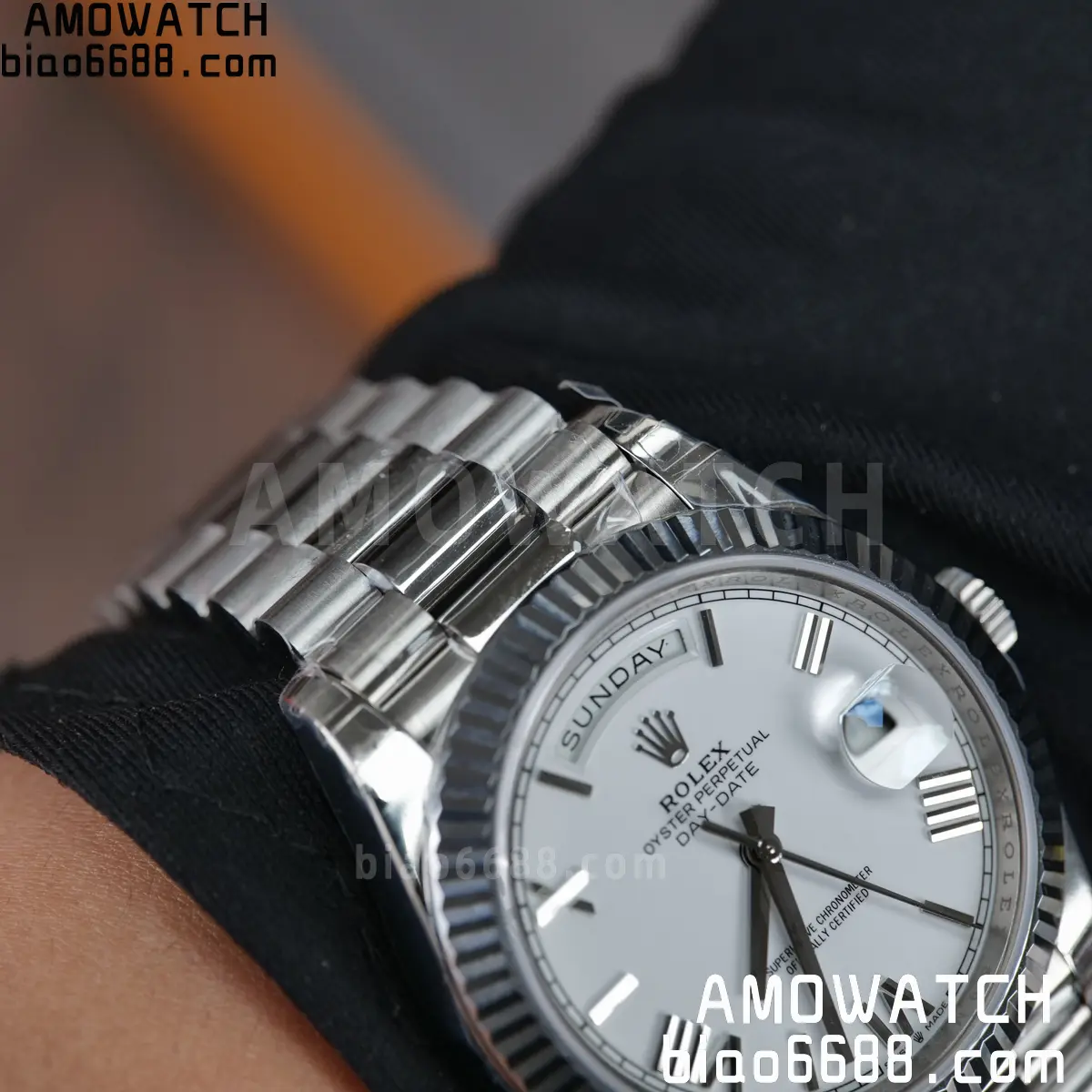 Rolex Day Date 40 SS 228236 RCF 1:1 Best Edition White Roman Dial on President Bracelet VR3255 (211g) 91 5bb4dcd90009446 AMO Watch