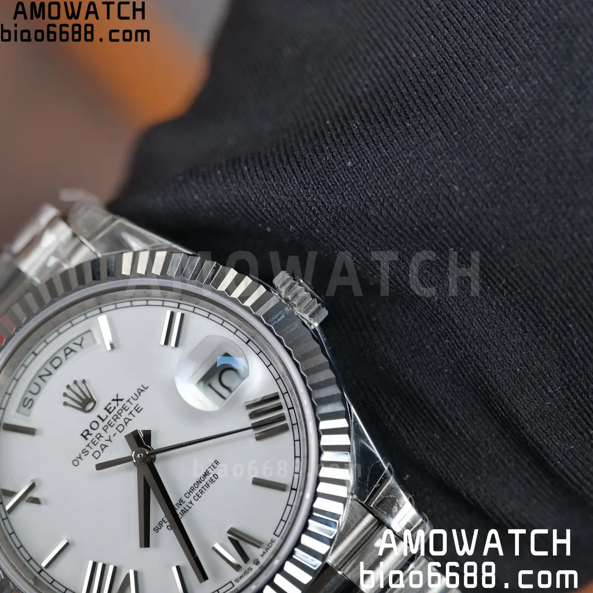 Rolex Day Date 40 SS 228236 RCF 1:1 Best Edition White Roman Dial on President Bracelet VR3255 (211g) 90 66e7d8f40285e4d AMO Watch