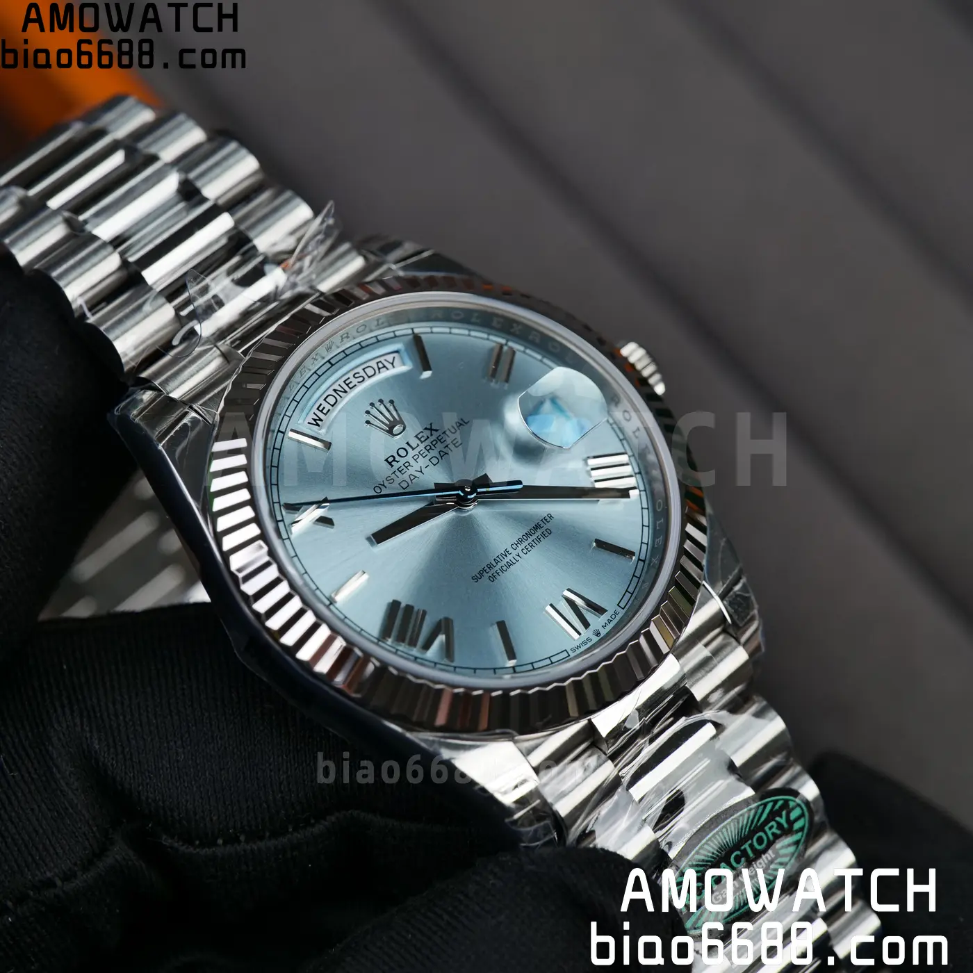 Rolex Day Date 40 SS 228236 RCF 1:1 Best Edition Ice Blue Roman Dial on President Bracelet VR3255 (211g) 63 6b15728bb88bc1e AMO Watch