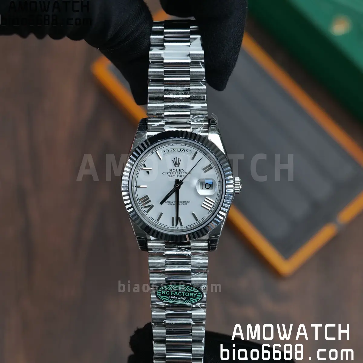 Rolex Day Date 40 SS 228236 RCF 1:1 Best Edition White Roman Dial on President Bracelet VR3255 (211g) 69 6d650245f085bc1 AMO Watch