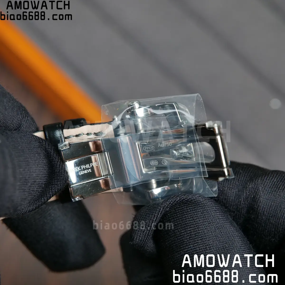 PP Nautilus 5711 DDF 1:1 Best Edition Gray Textured Dial on Black Leather Strap 324 (Weighted) 89 72943ffd6b8970a 阿默表行AmoWatch