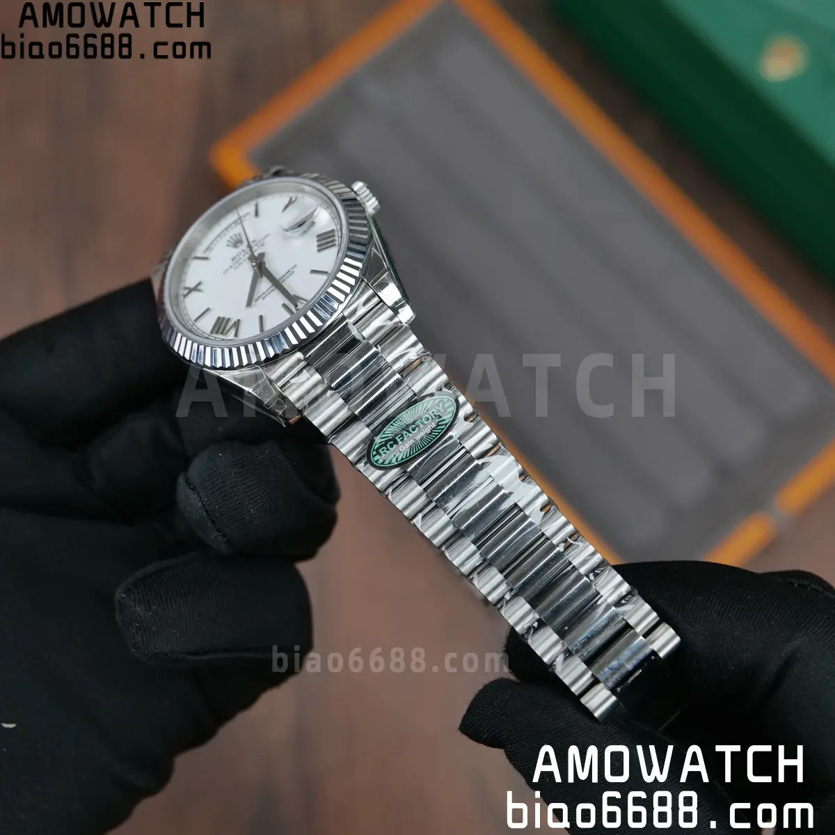 Rolex Day Date 40 SS 228236 RCF 1:1 Best Edition White Roman Dial on President Bracelet VR3255 (211g) 68 78590f707fb804c AMO Watch