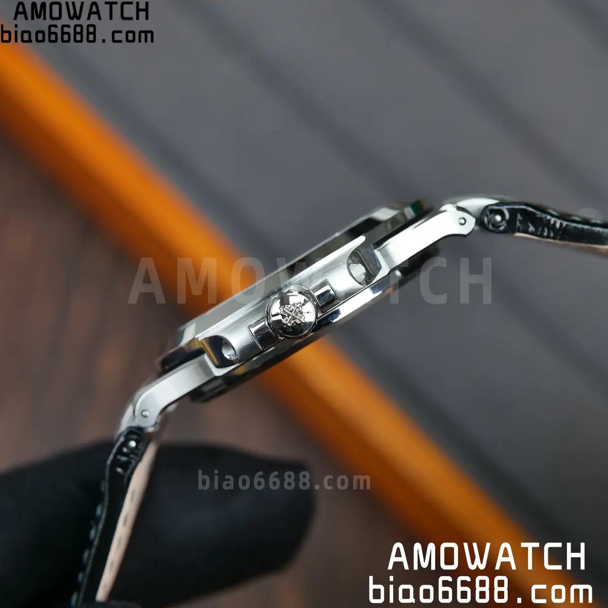 PP Nautilus 5711 DDF 1:1 Best Edition Gray Textured Dial on Black Leather Strap 324 (Weighted) 78 7dad335c531b79a 阿默表行AmoWatch