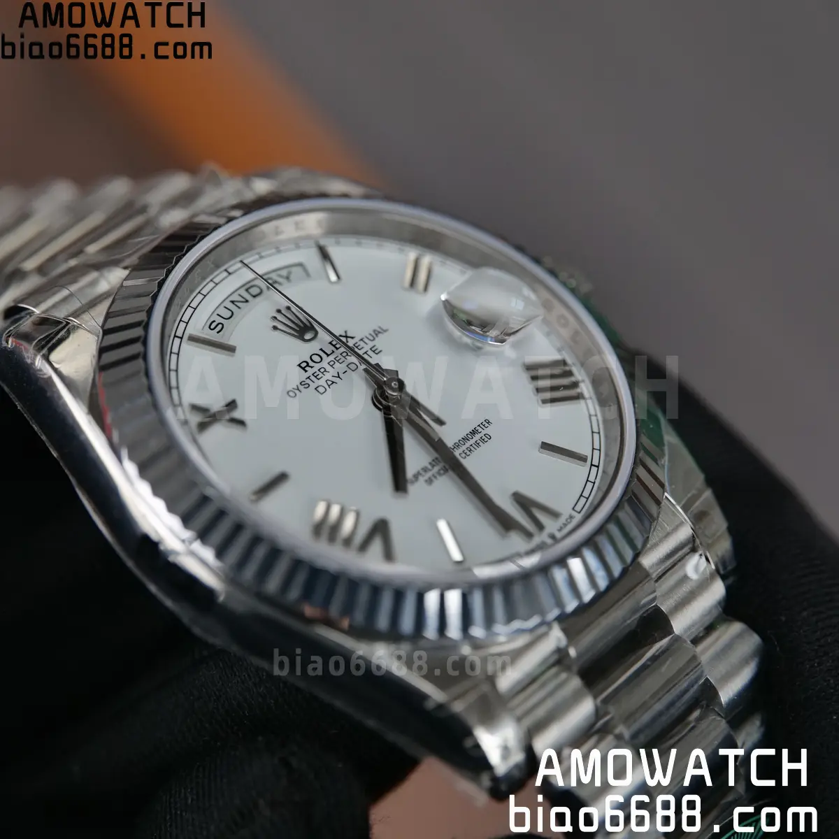 Rolex Day Date 40 SS 228236 RCF 1:1 Best Edition White Roman Dial on President Bracelet VR3255 (211g) 81 8841c8c6e257416 AMO Watch